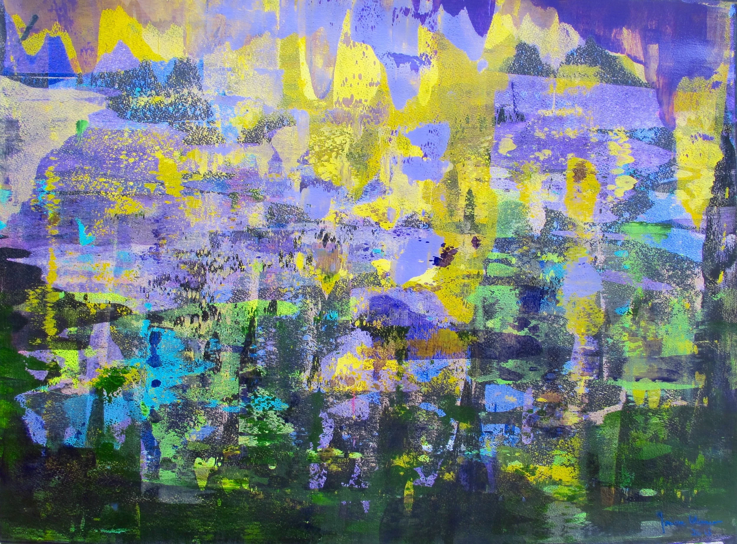 Behive, acrylic on paper, 22 x 30 inches