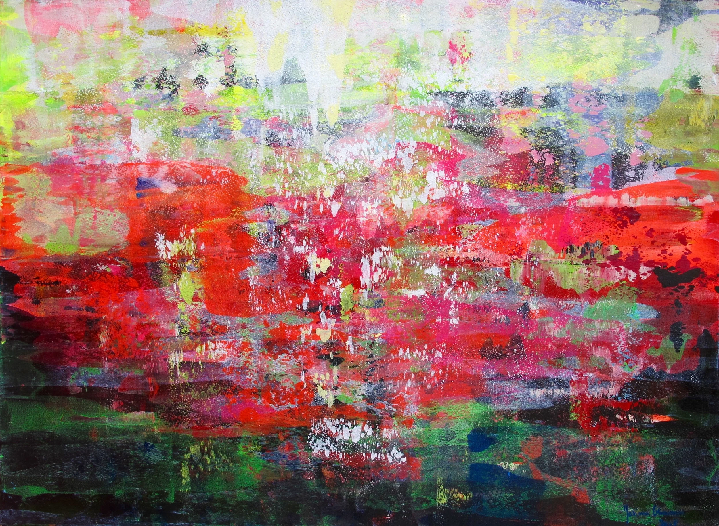The Red Sea, acrylic on paper, 22 x 30 inches (S)
