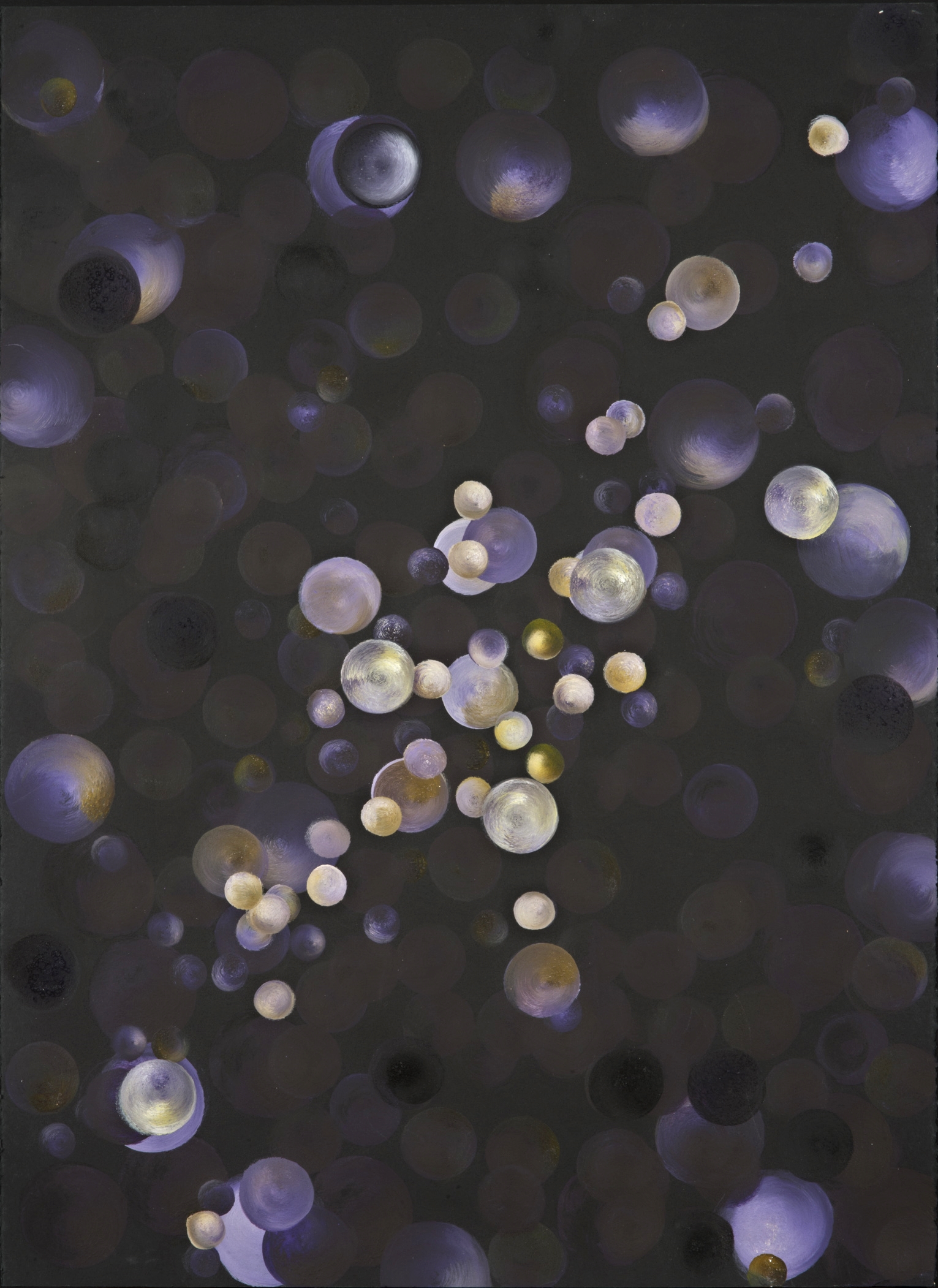 Fall into Space 2, acrylic on paper, 30 x 22 inches