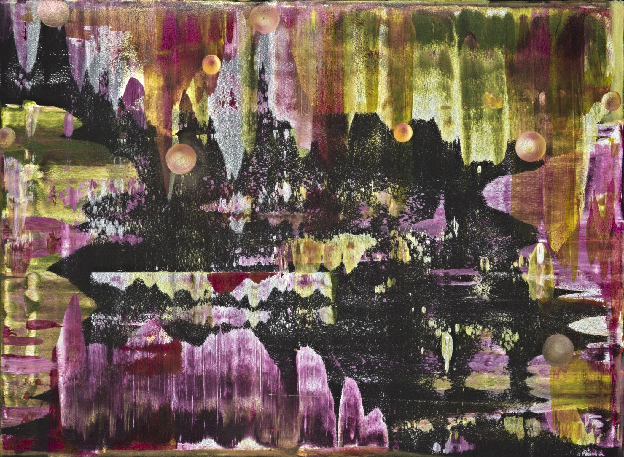 Cotton Candy, acrylic on paper, 22 x 30 inches