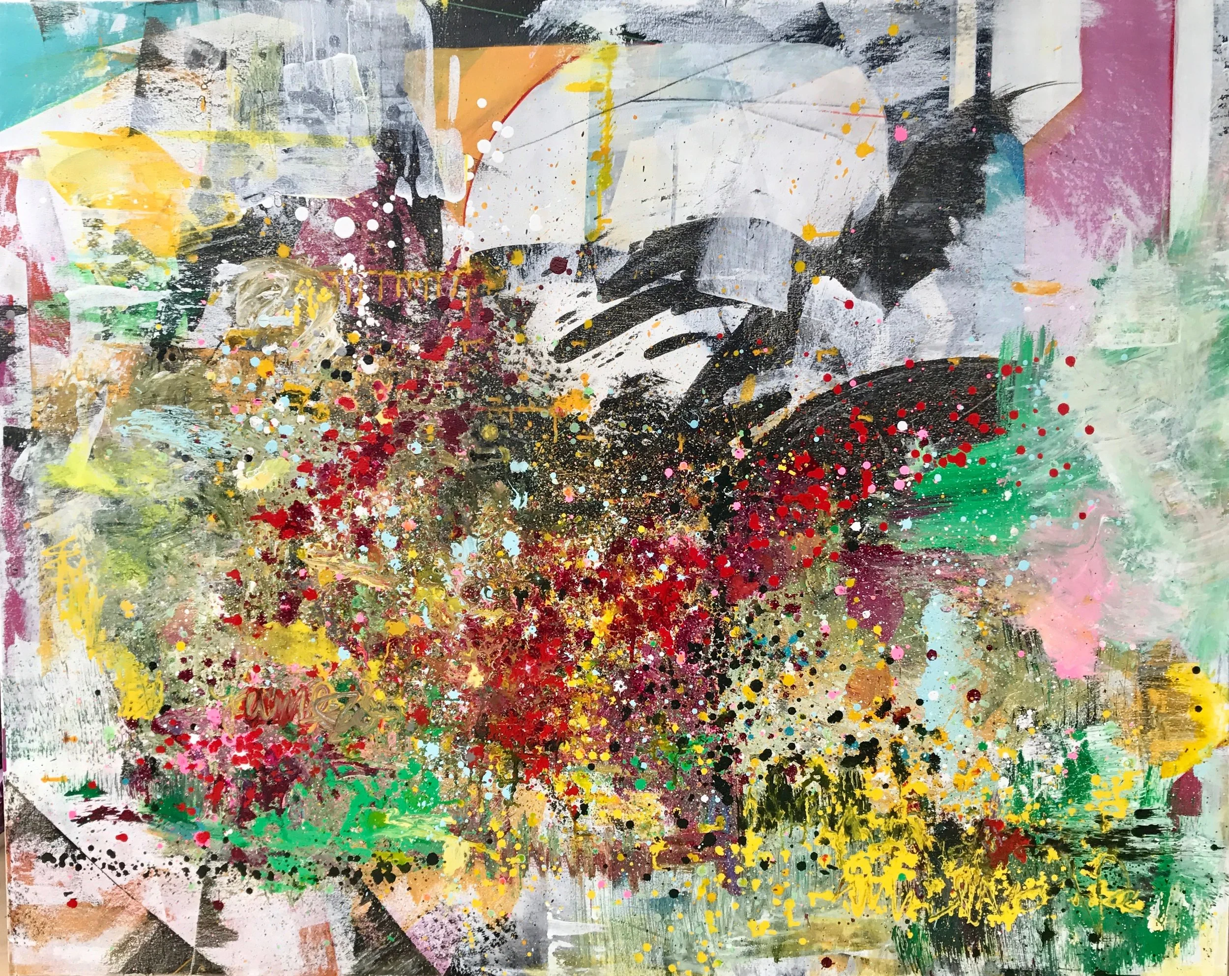 Villars-sur-Ollon, acrylic on canvas, 48 x 60 inches (S)