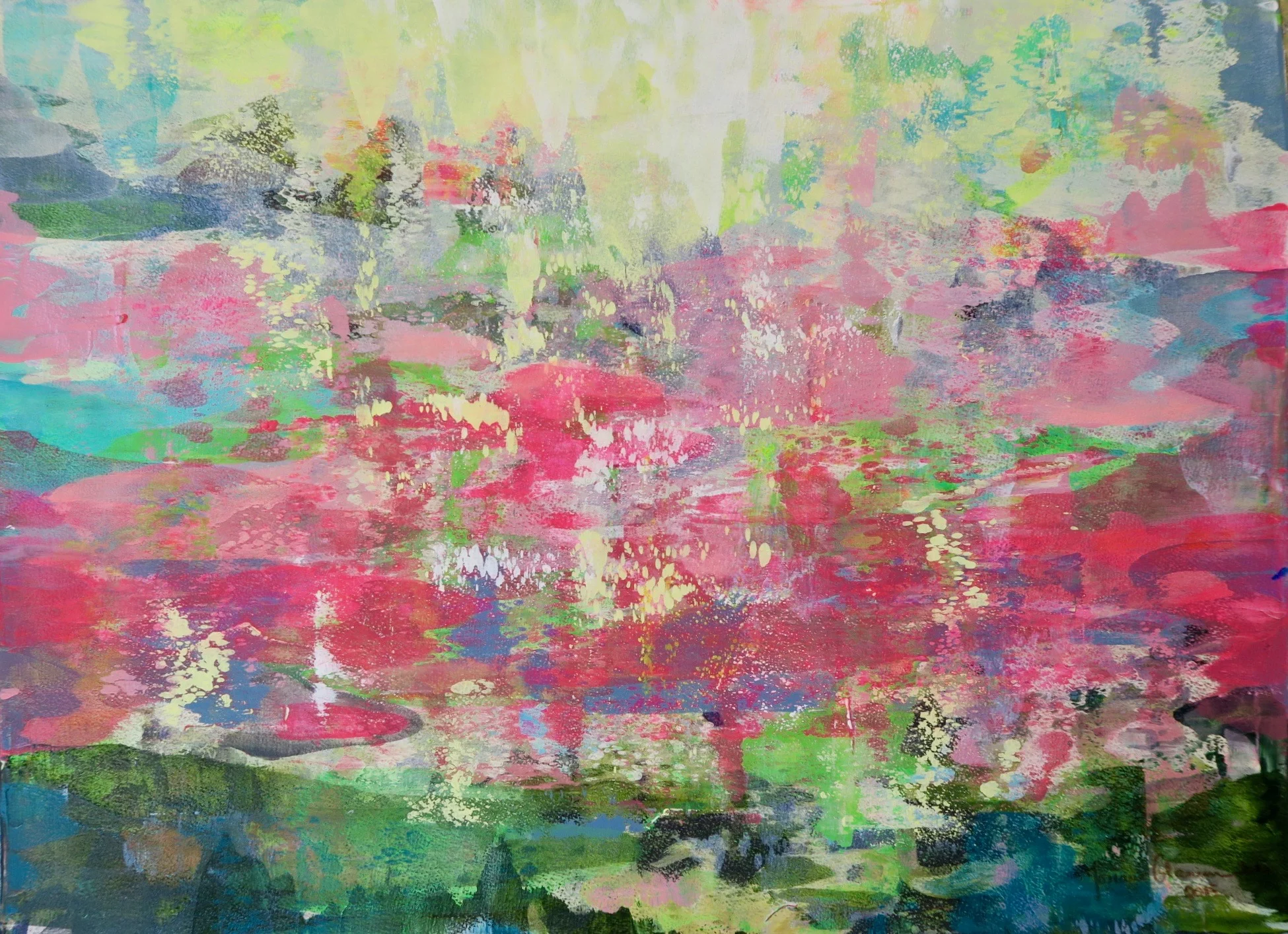 Ponyland, acrylic on paper, 22 x 30 inches