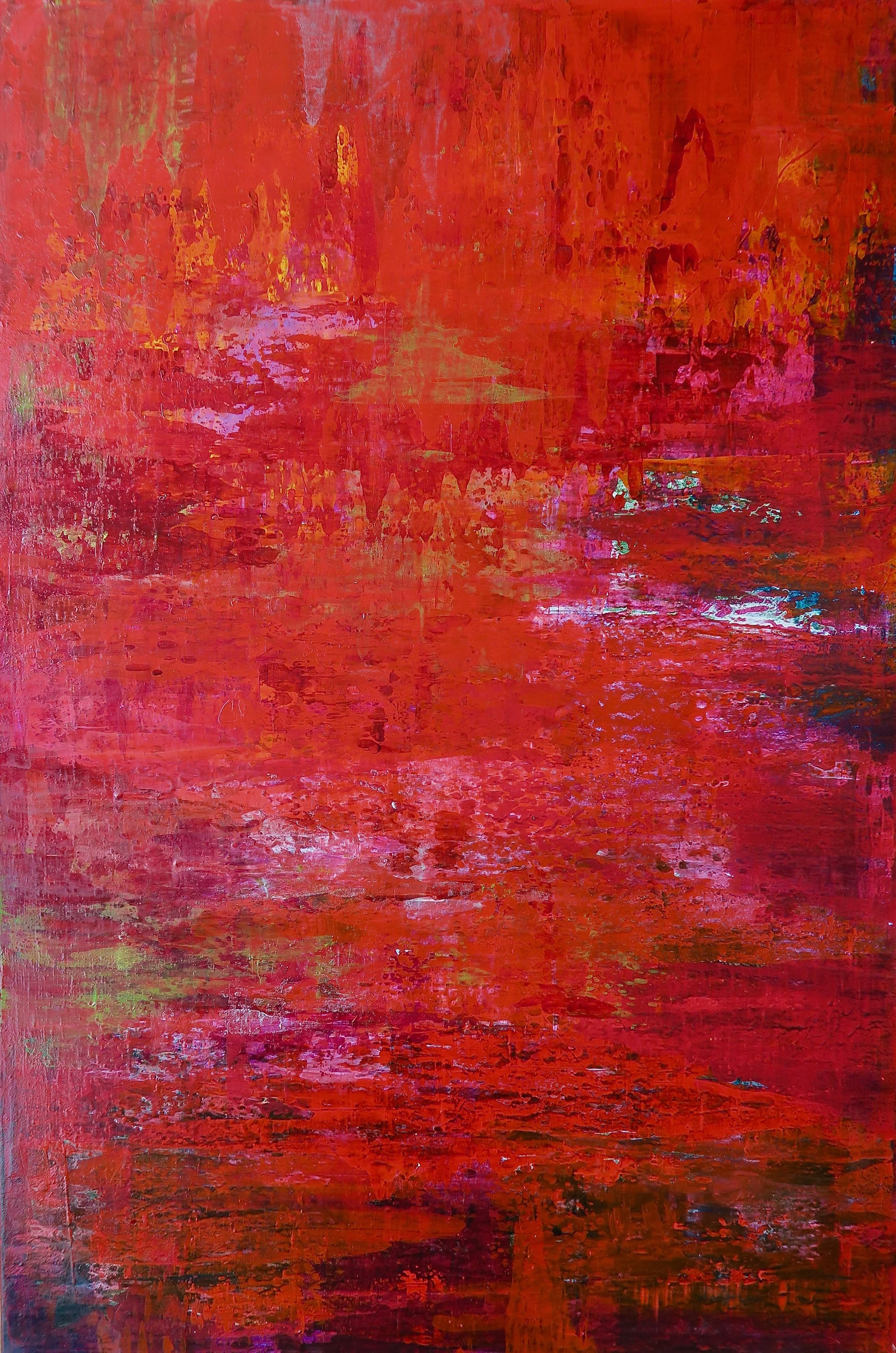 I Don't See Red 1, acrylic on Canvas, 36 x 24 inches