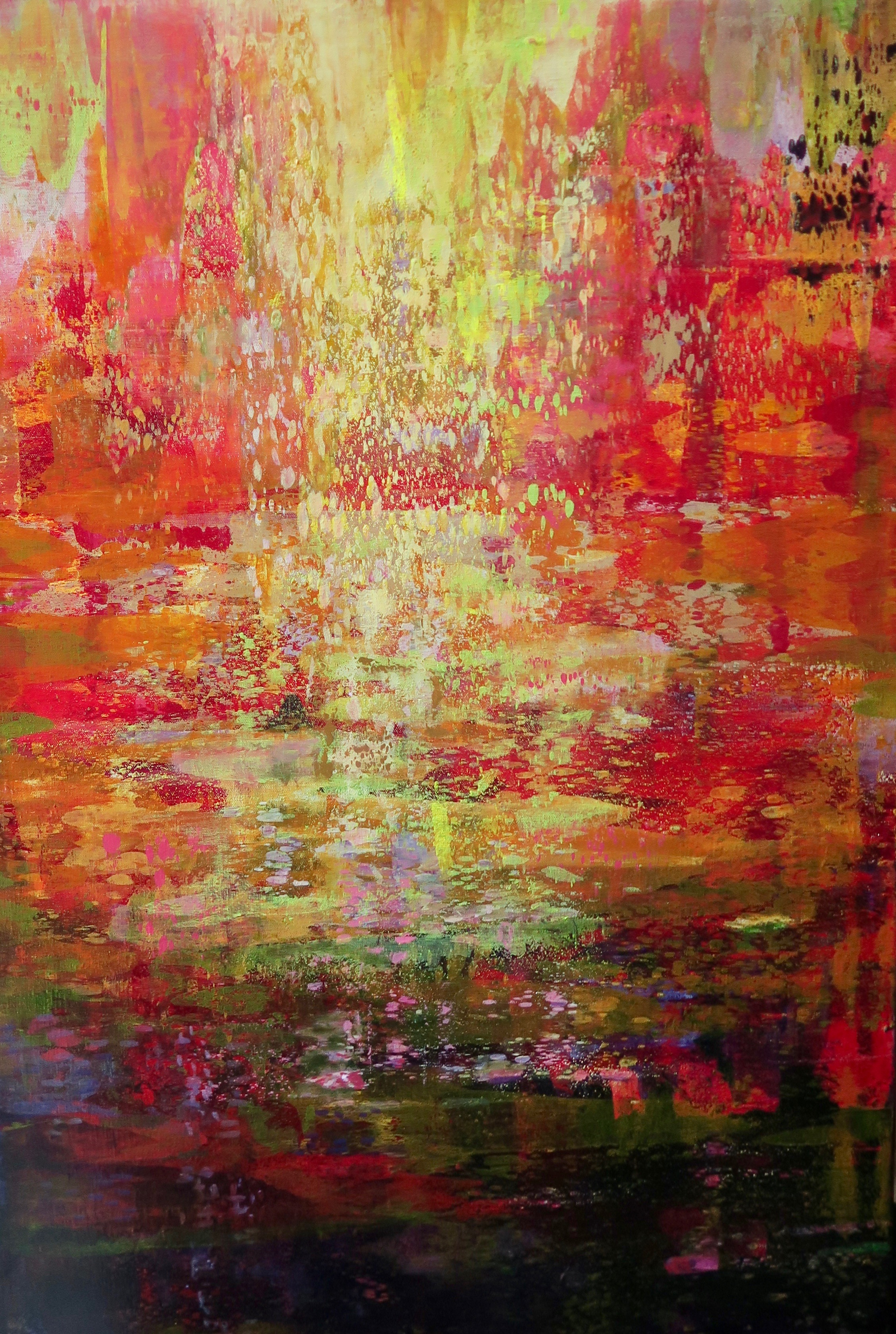 I Don't See Red 5, acrylic on canvas, 36 x 24 inches