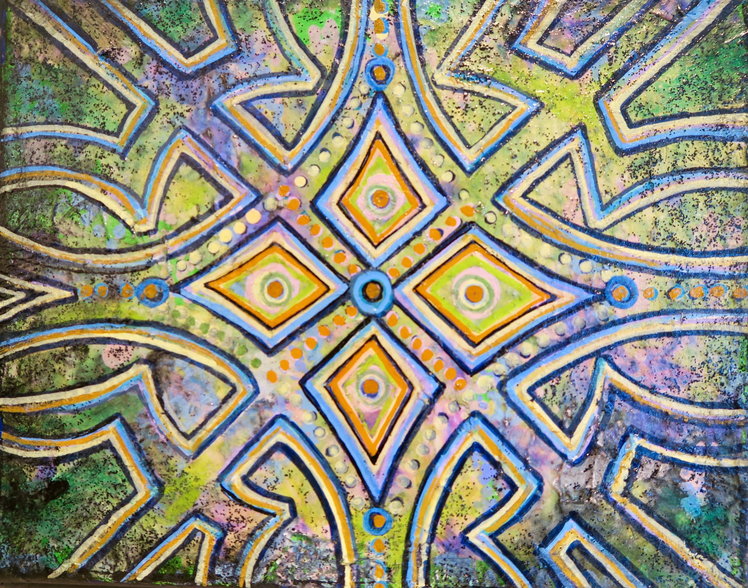Untitled 1, mixed media on canvas, 8 x 10 inches
