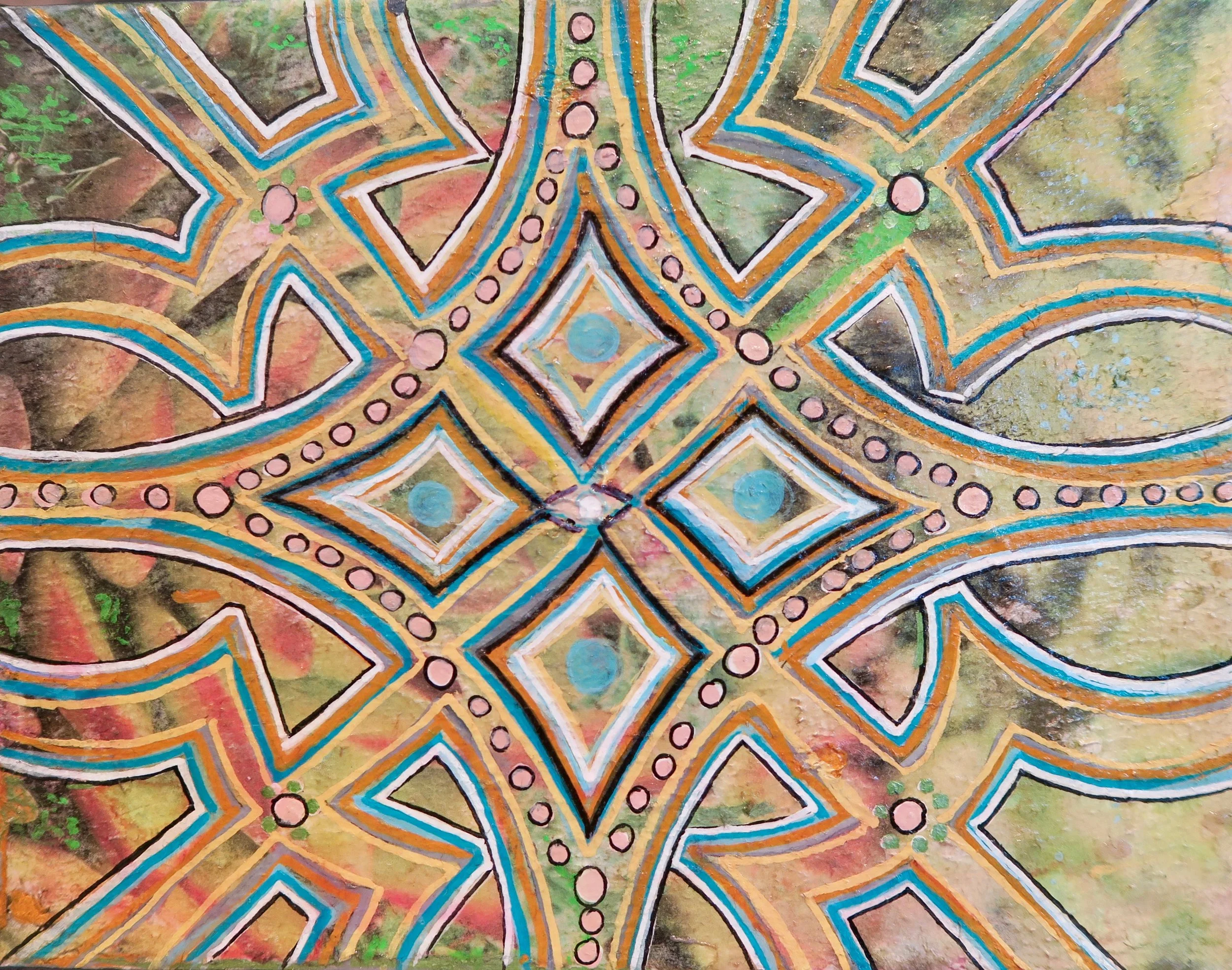 Untitled 2, mixed media on canvas, 8 x 10 inches