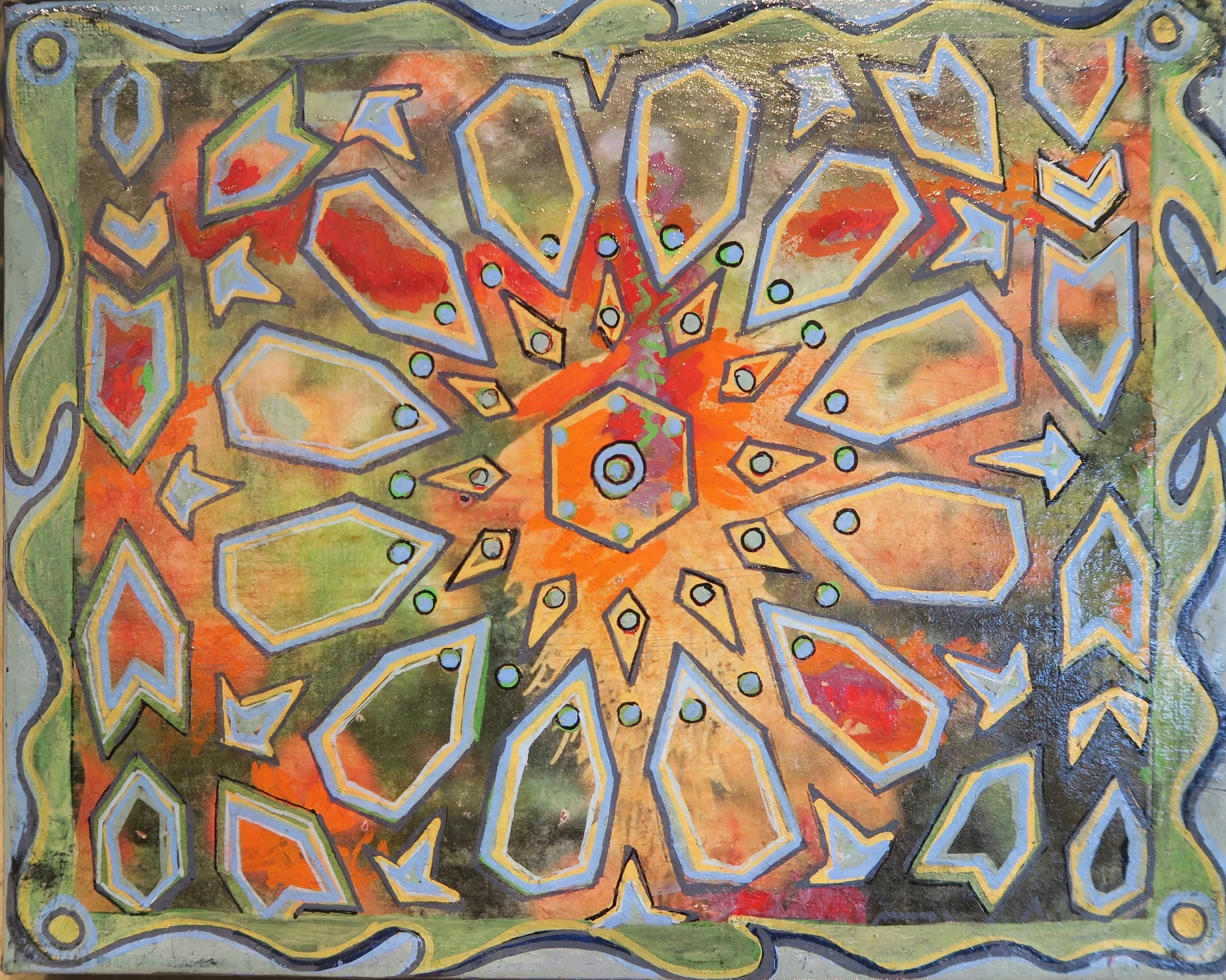 Untitled 5, mixed media on canvas, 8 x 10 inches