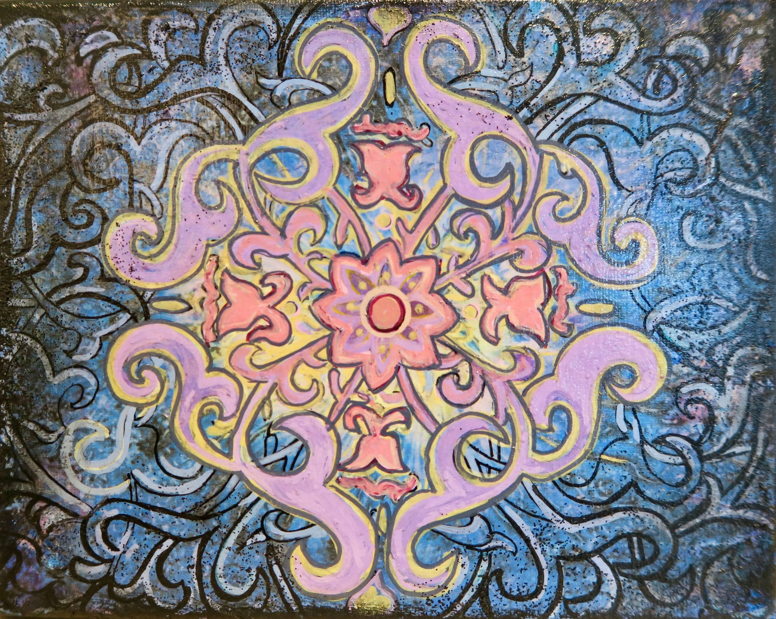 Untitled 7, mixed media on canvas, 8 x 10 inches