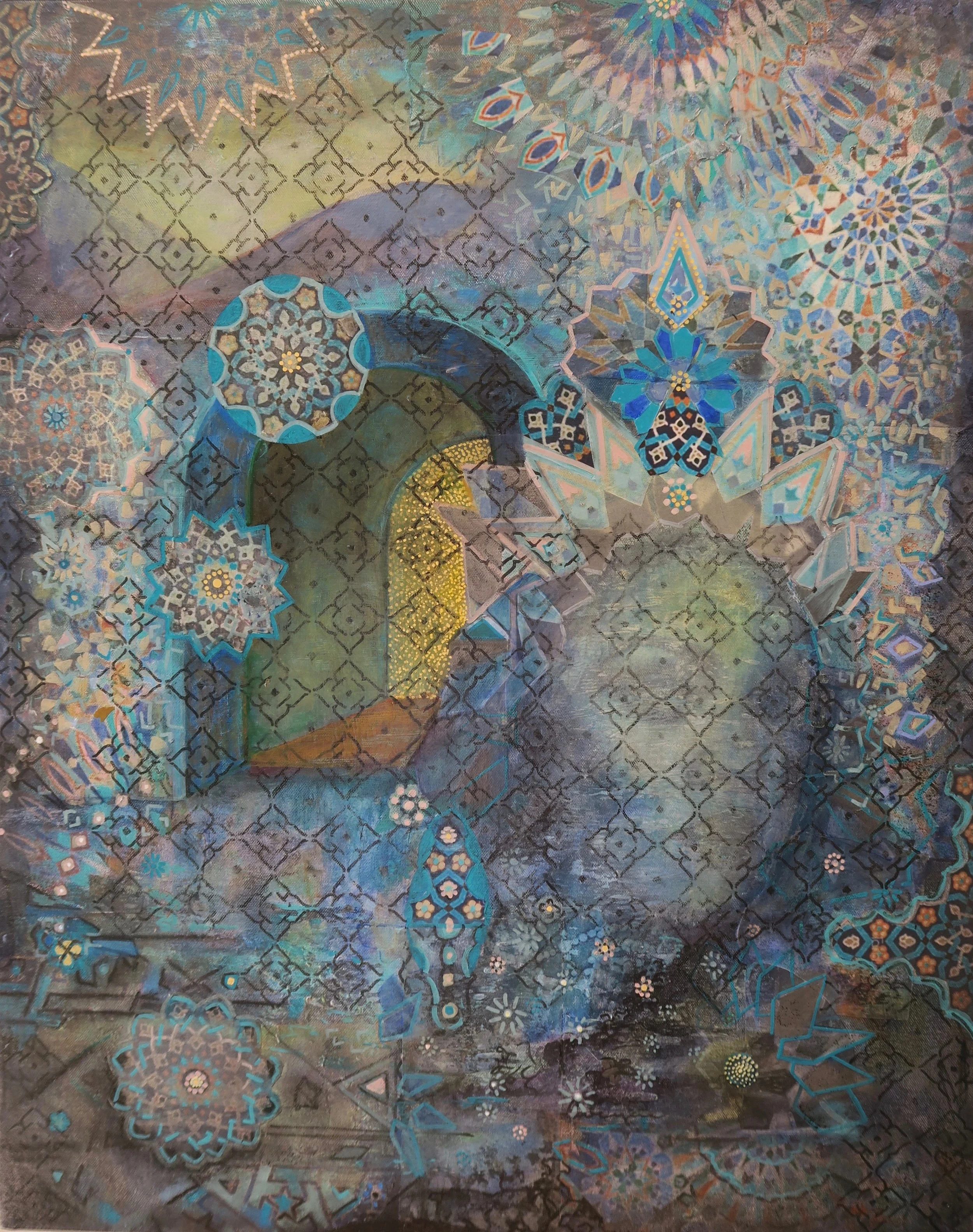 Portal 1, mixed media on canvas, 30 x 24 inches