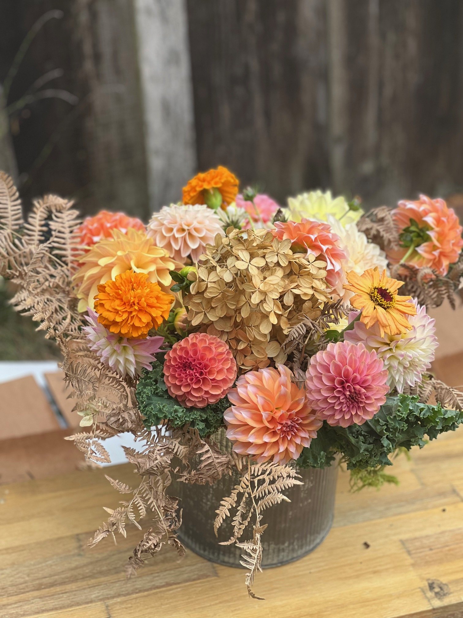 Holiday Harvest Centerpiece - Ceramic Vase - Statement