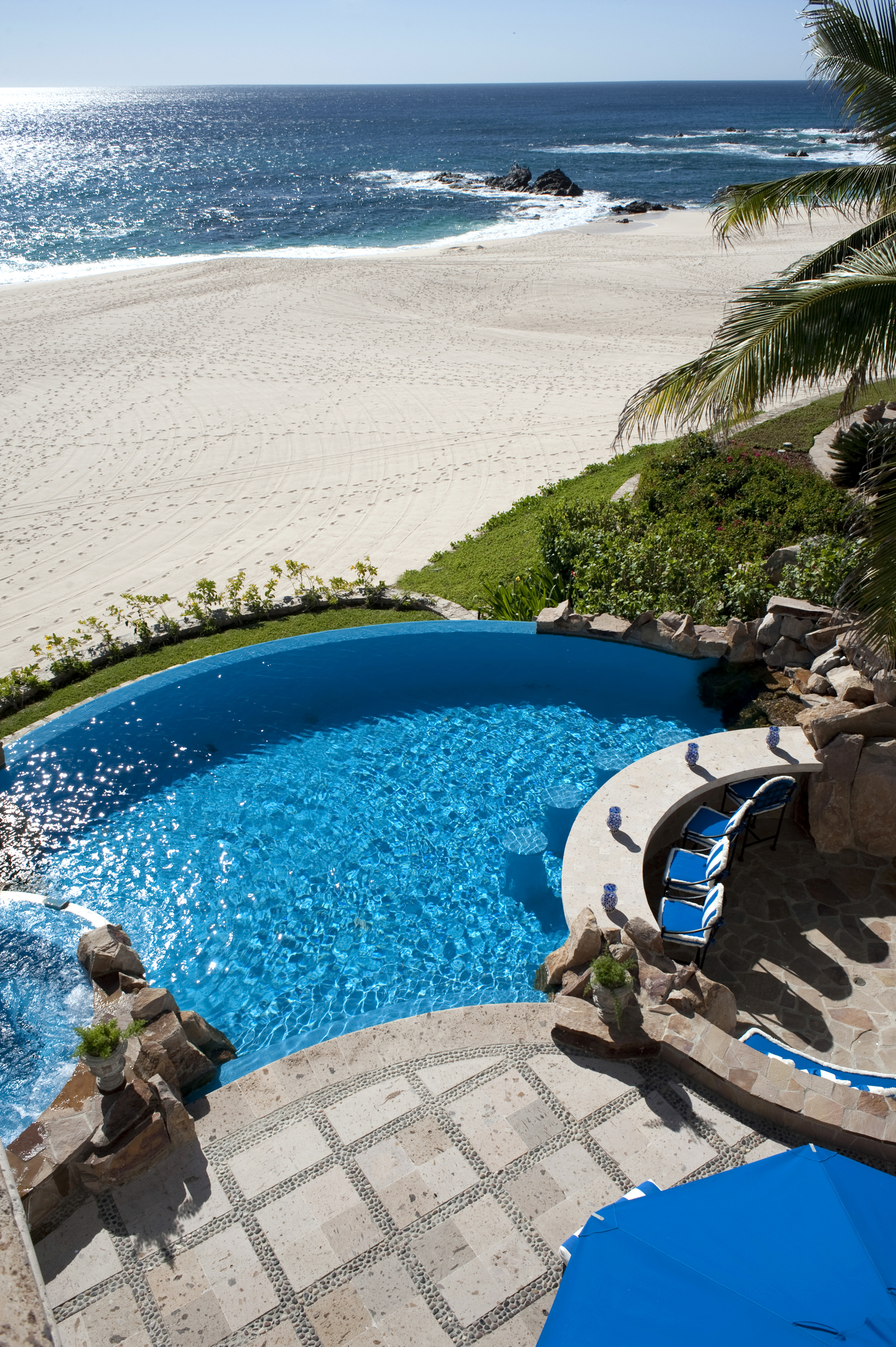 Pool and Beach View from upper deck.jpg