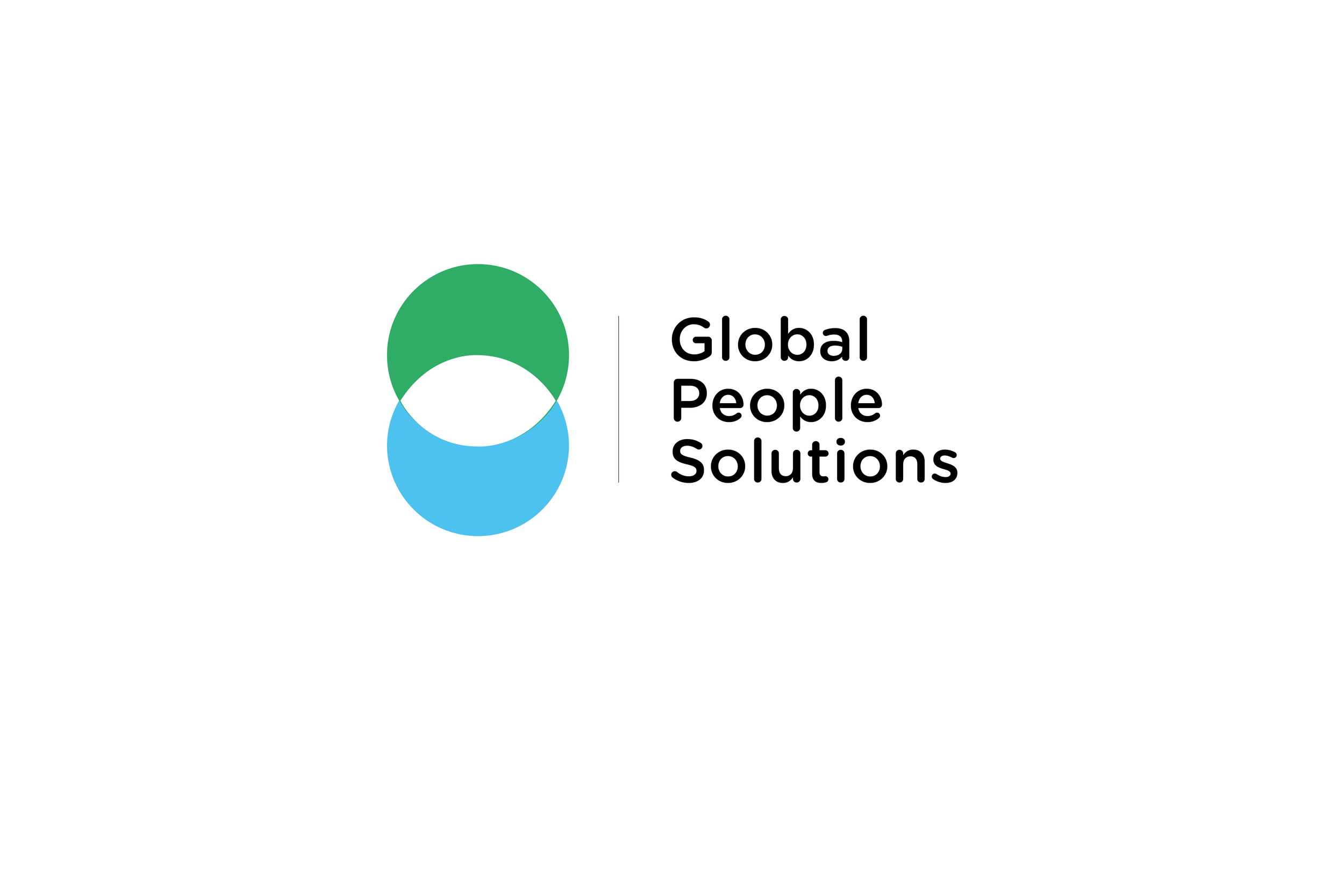 Brand consultant UK - Global People Solutions brand logo in white background