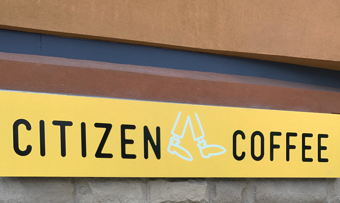 Freelance Branding Designer - Yellow Citizen Coffee brand signage