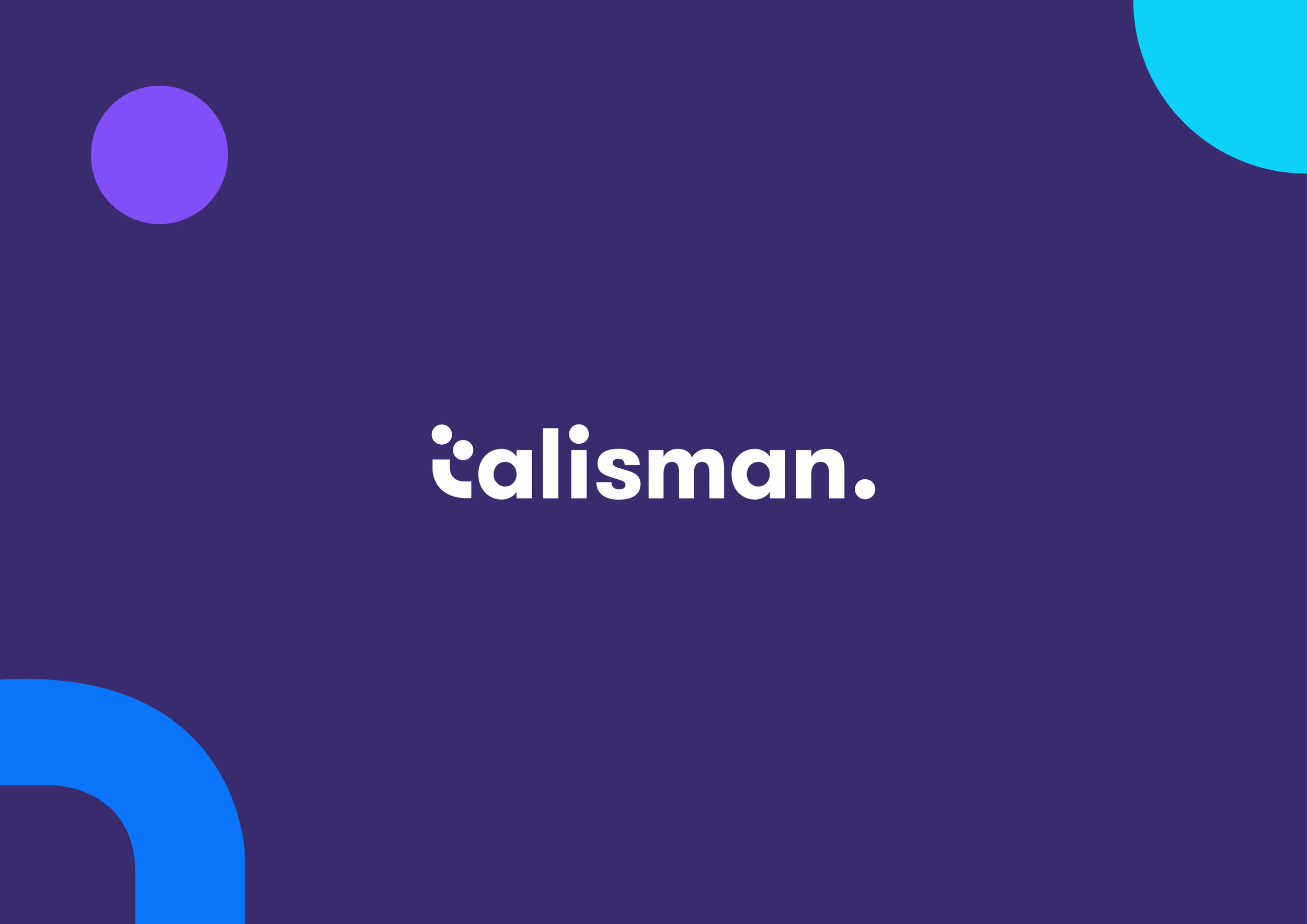 Logo Designer UK - Talisman company font logo in purple background