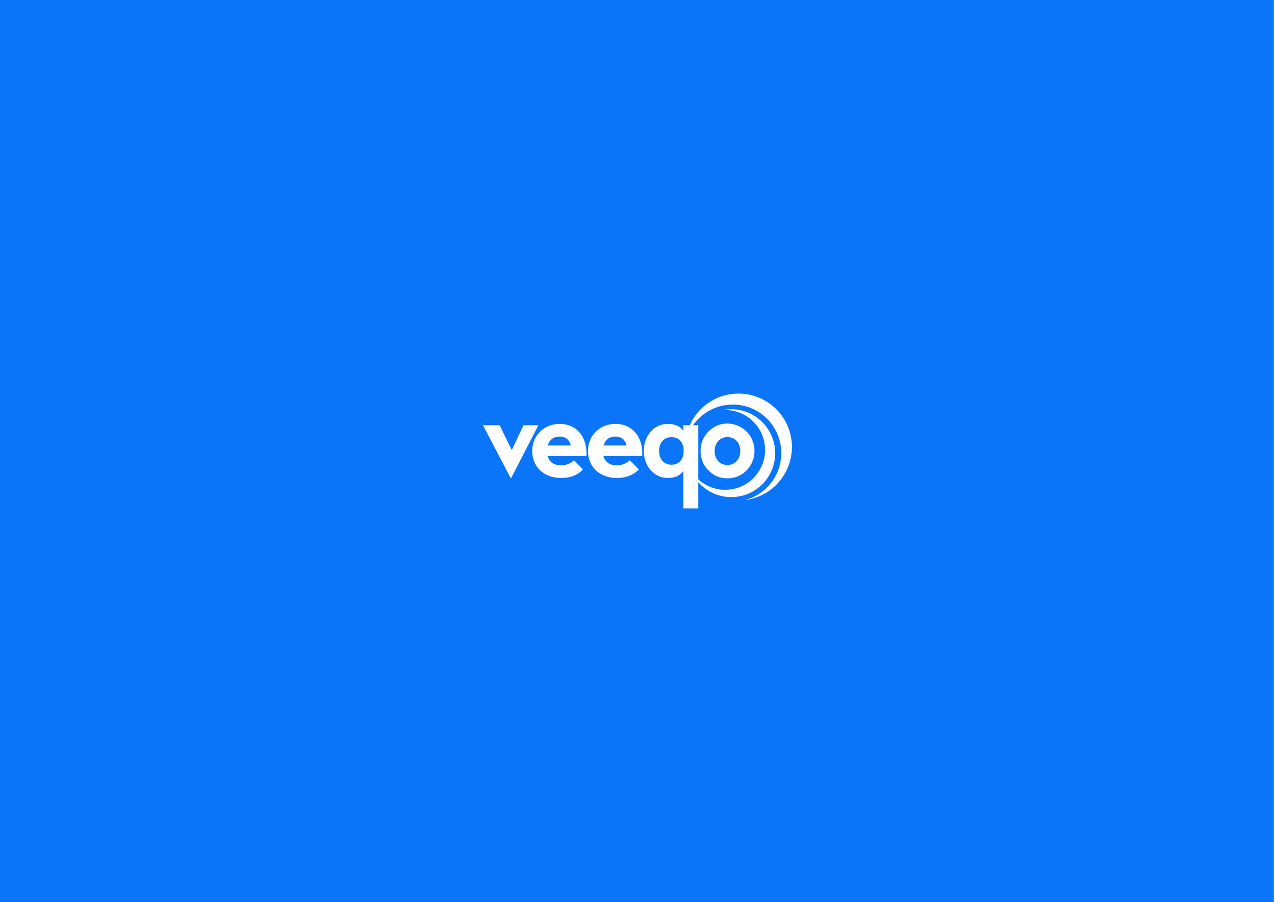 Branding Design - Veeqo company logo in blue background