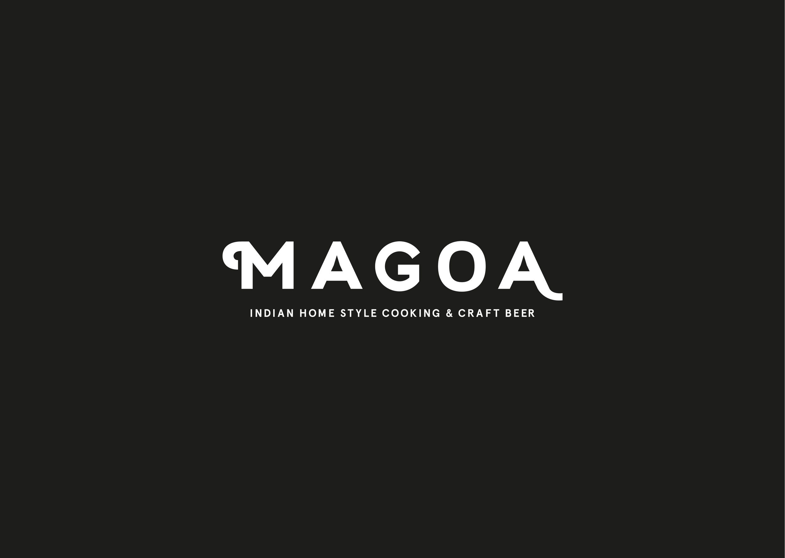 Freelance-graphic-designer-Magoa company font logo in black background