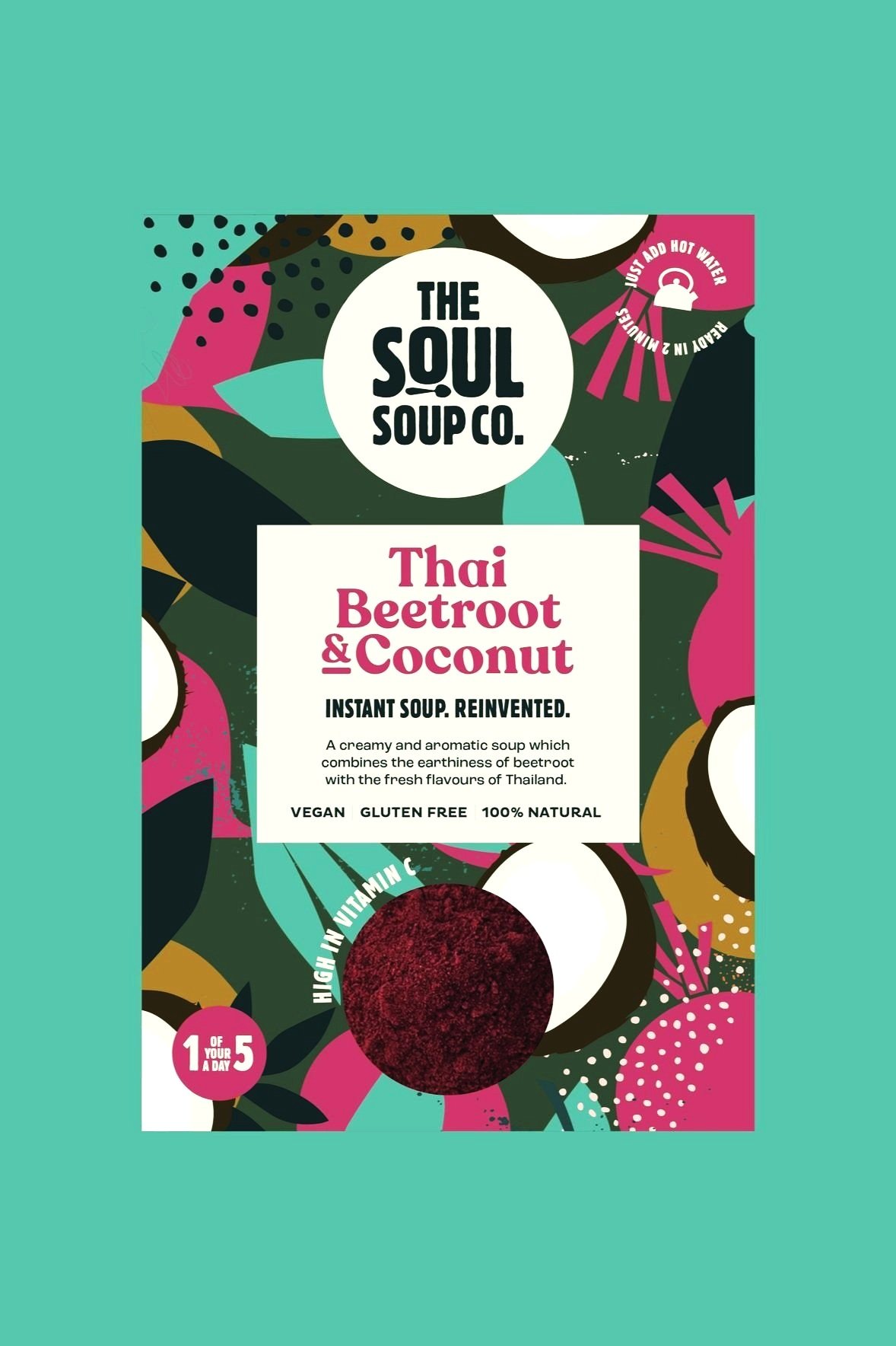 Packaging and design. Soul Soup Co label design - bright illustrations and logo design
