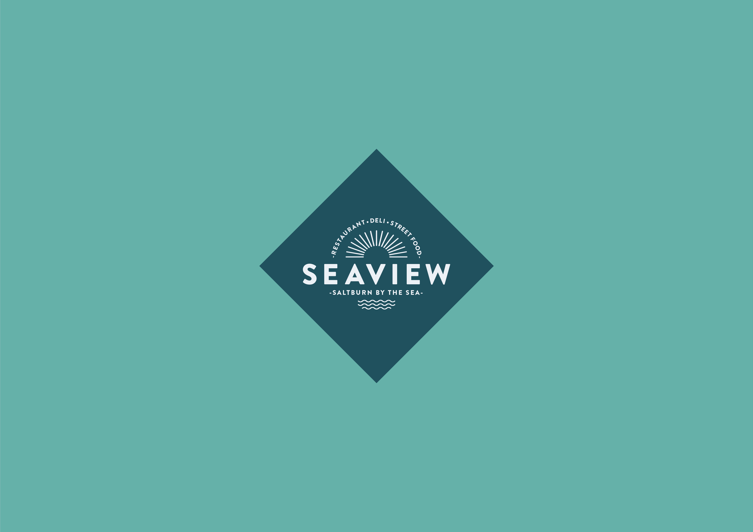 Custom Logo Design For Yorkshire Based Seafood Restaurant - Logo In Navy Blue With Icon Design