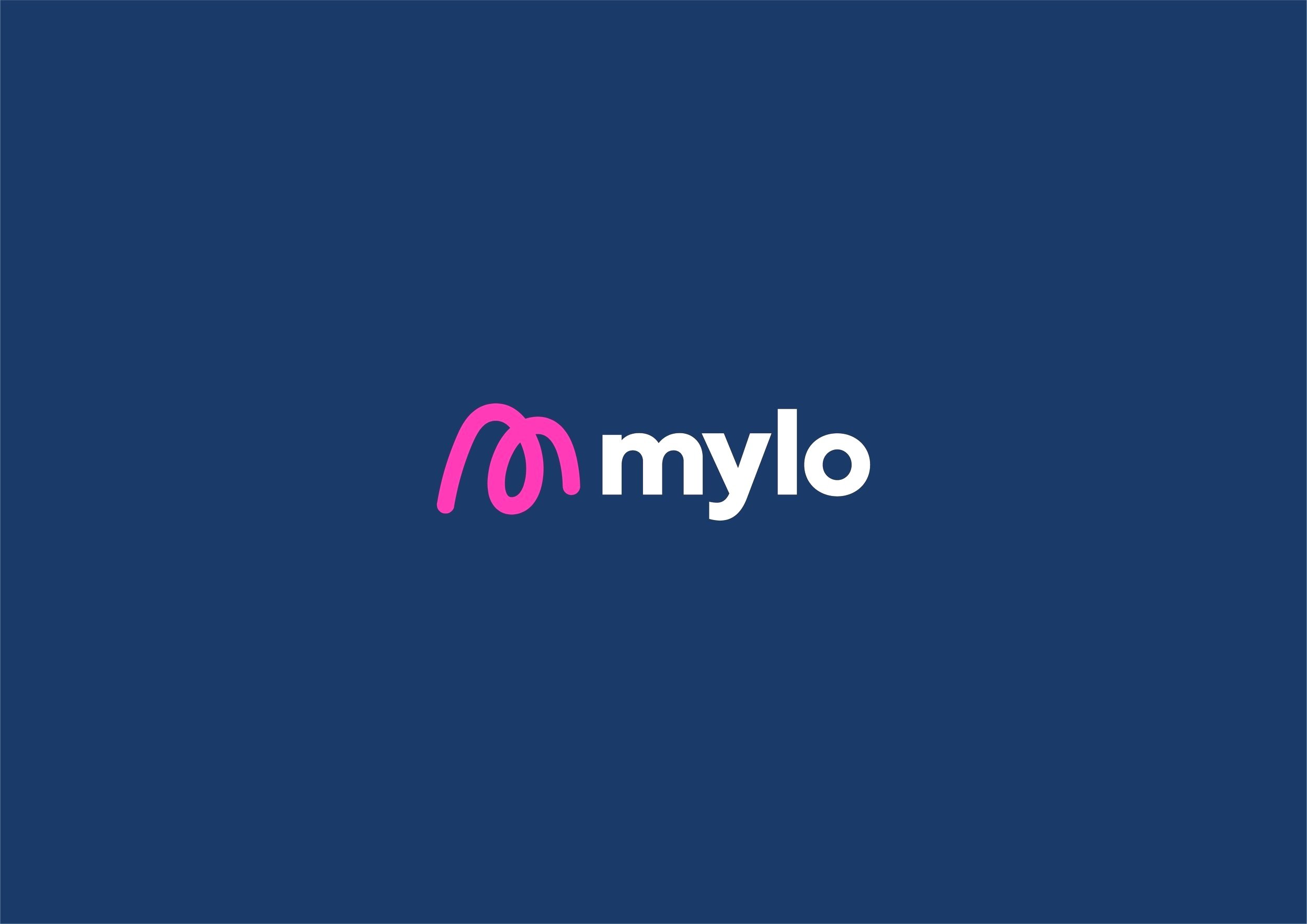 Freelance-graphic-designer-Dark blue and Pink Mylo logo design - Mylo is a same day courier startup based in London 