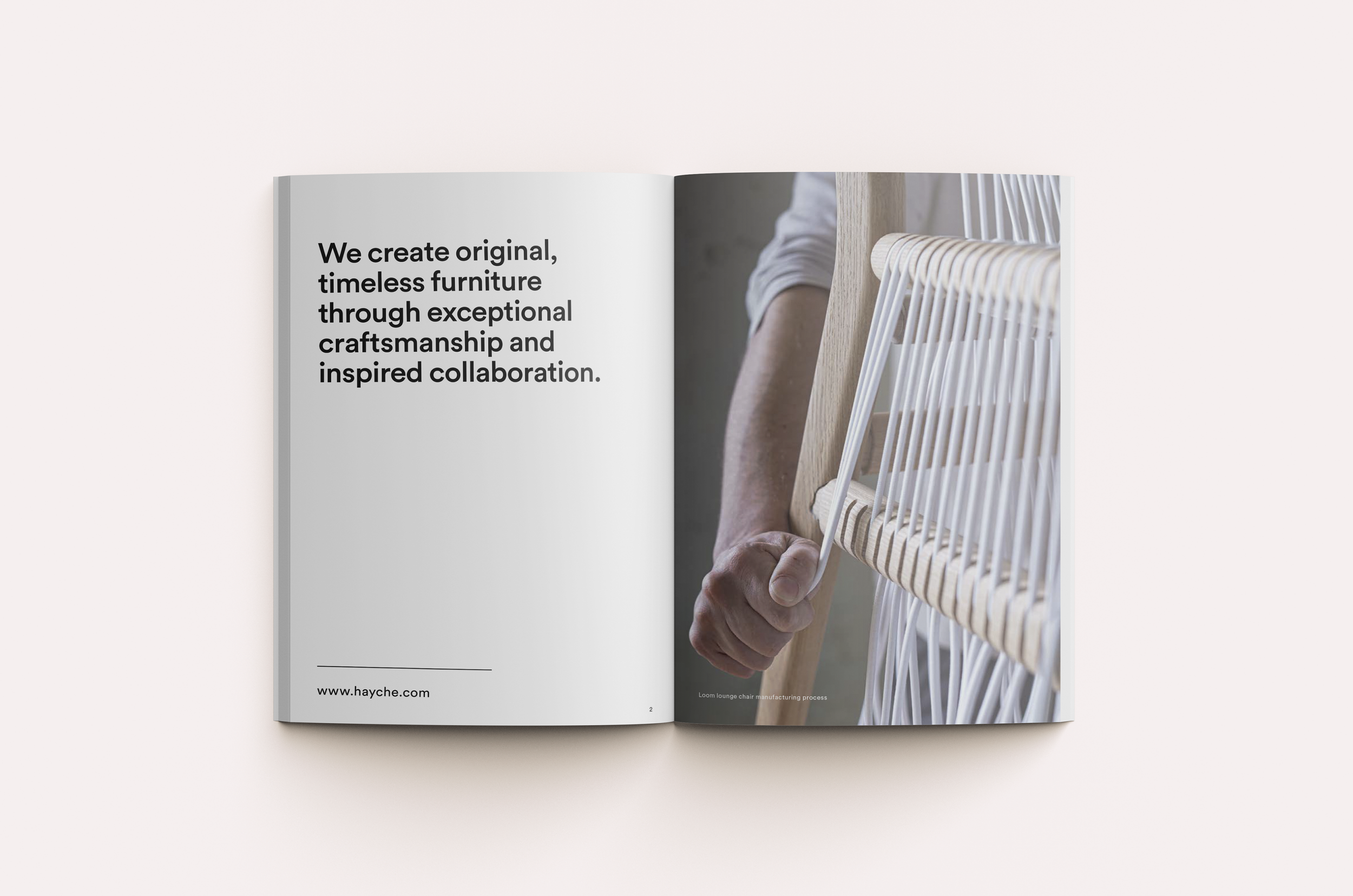 Brochure re-design for Hayche - inside spread design