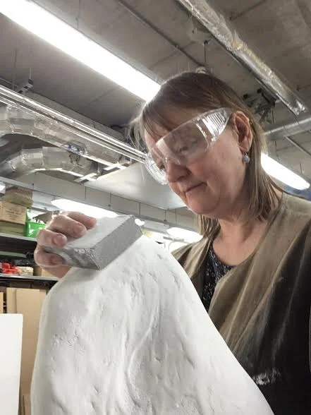 Preparing plaster for cold casting in bronze