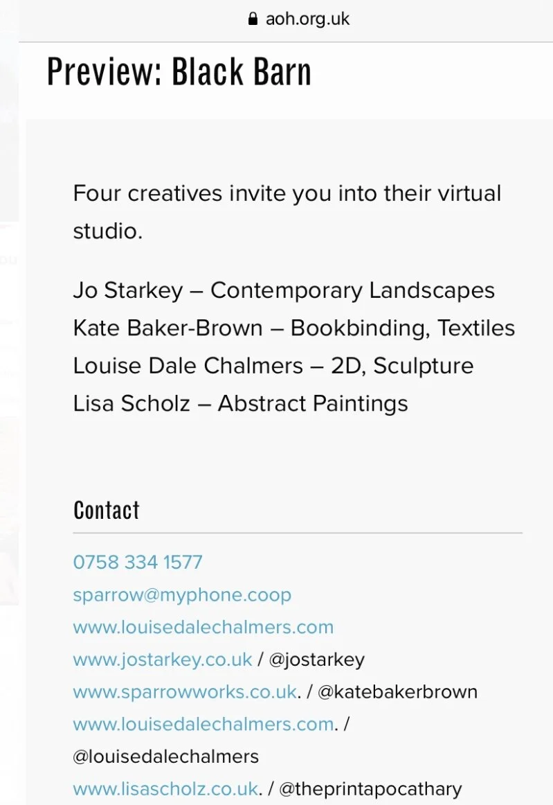 2021 Brighton Festival Artist Open Houses on line gallery entry