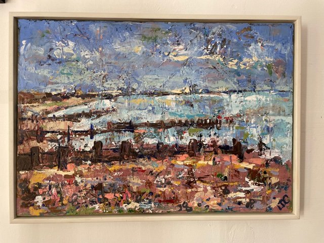 Sussex Beach (framed)  60 x 40cms