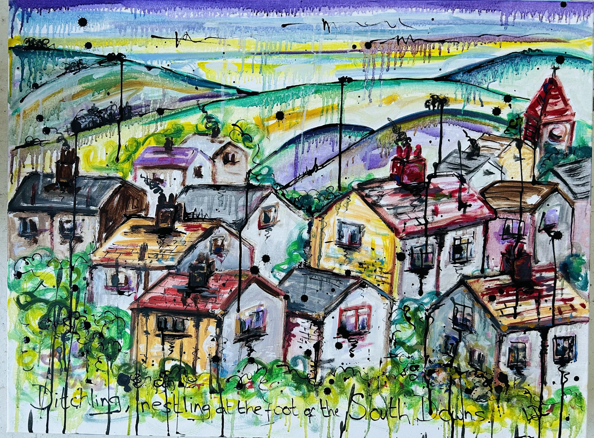 Ditchling village, nestling at the foot of the South Downs