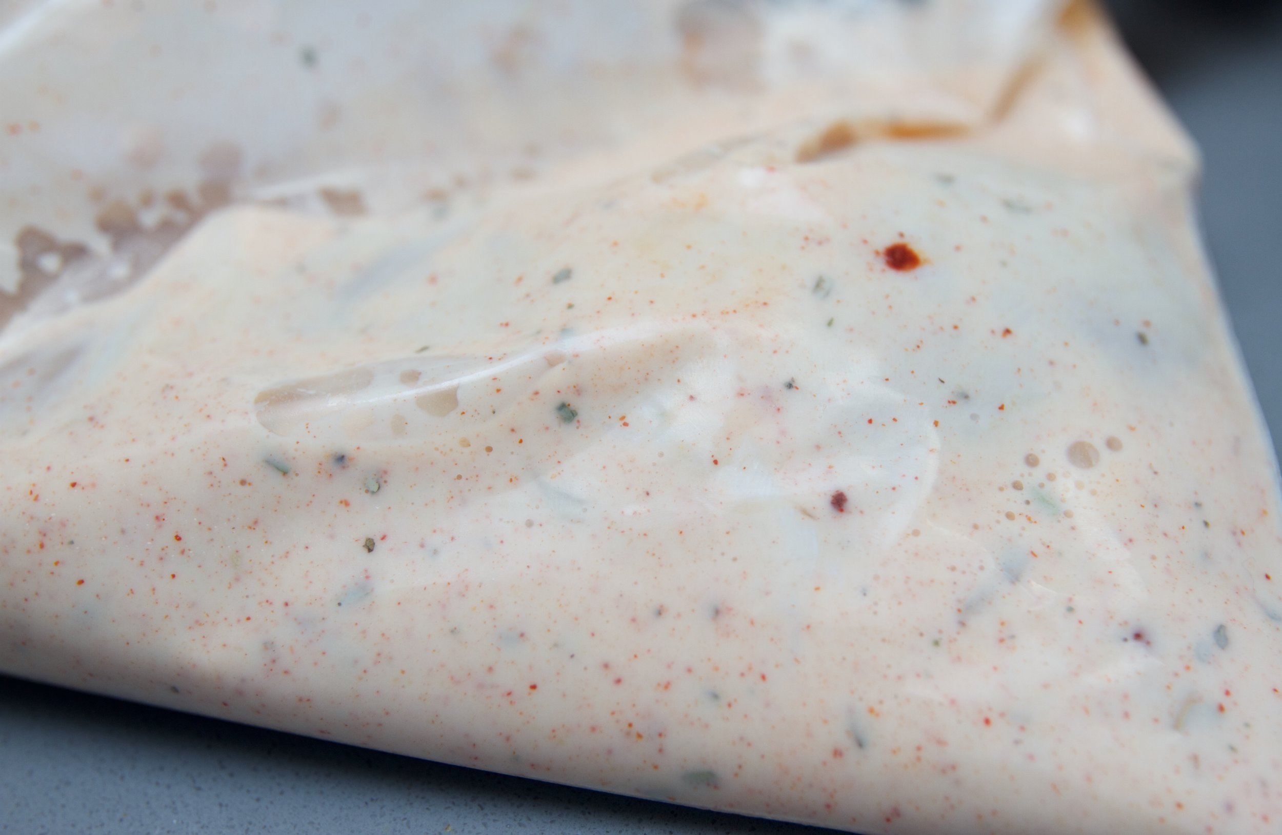 The chicken in the buttermilk brine