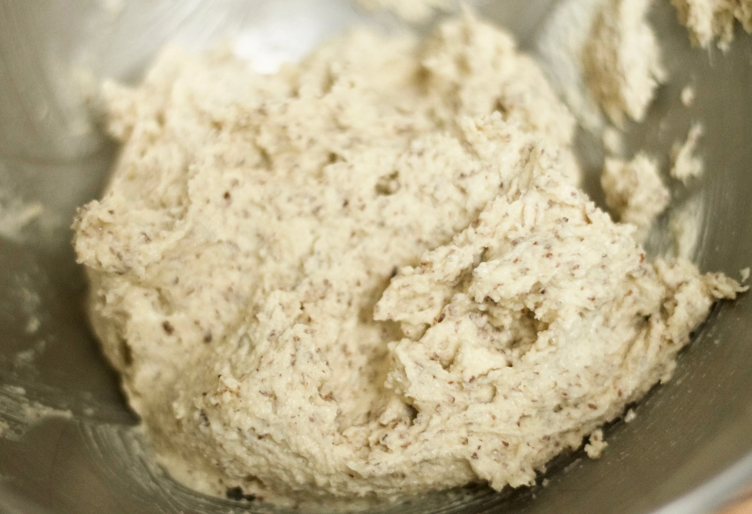 Texture of the frangipane should be smooth and spreadable 