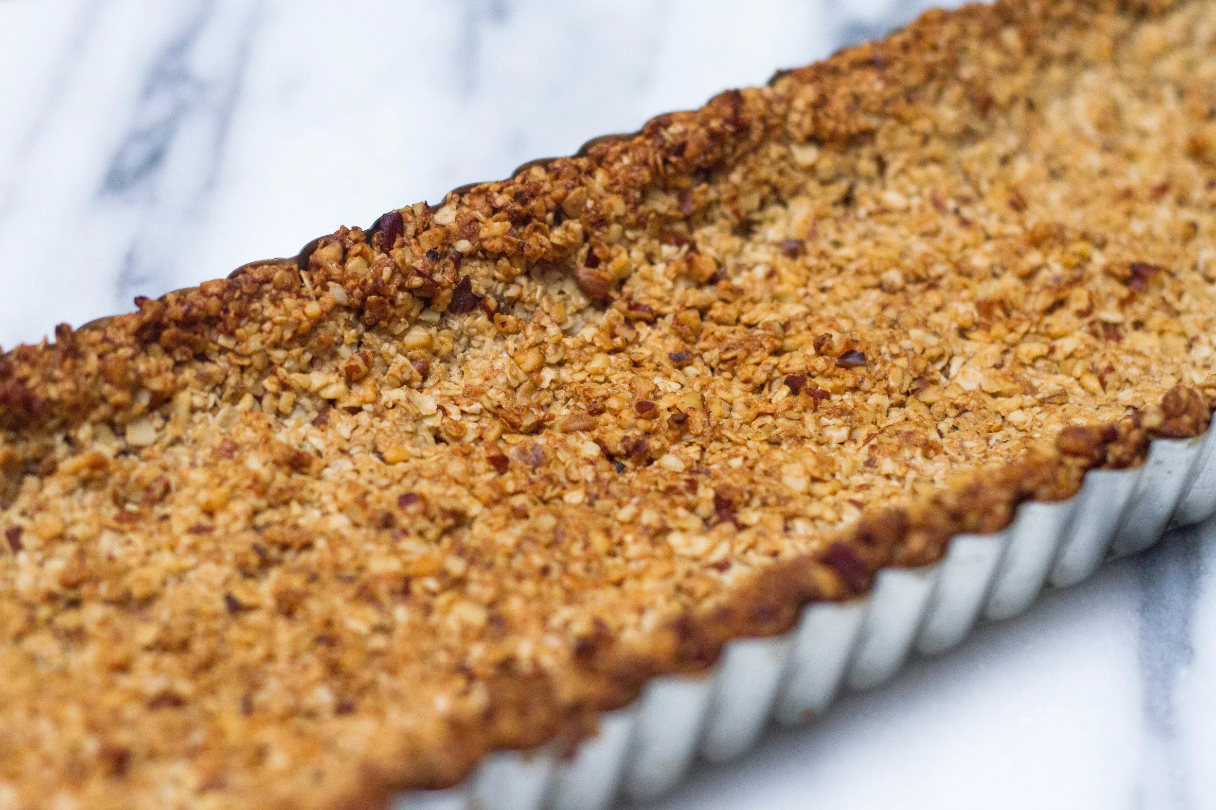 After tart shell is baked - hard to the touch