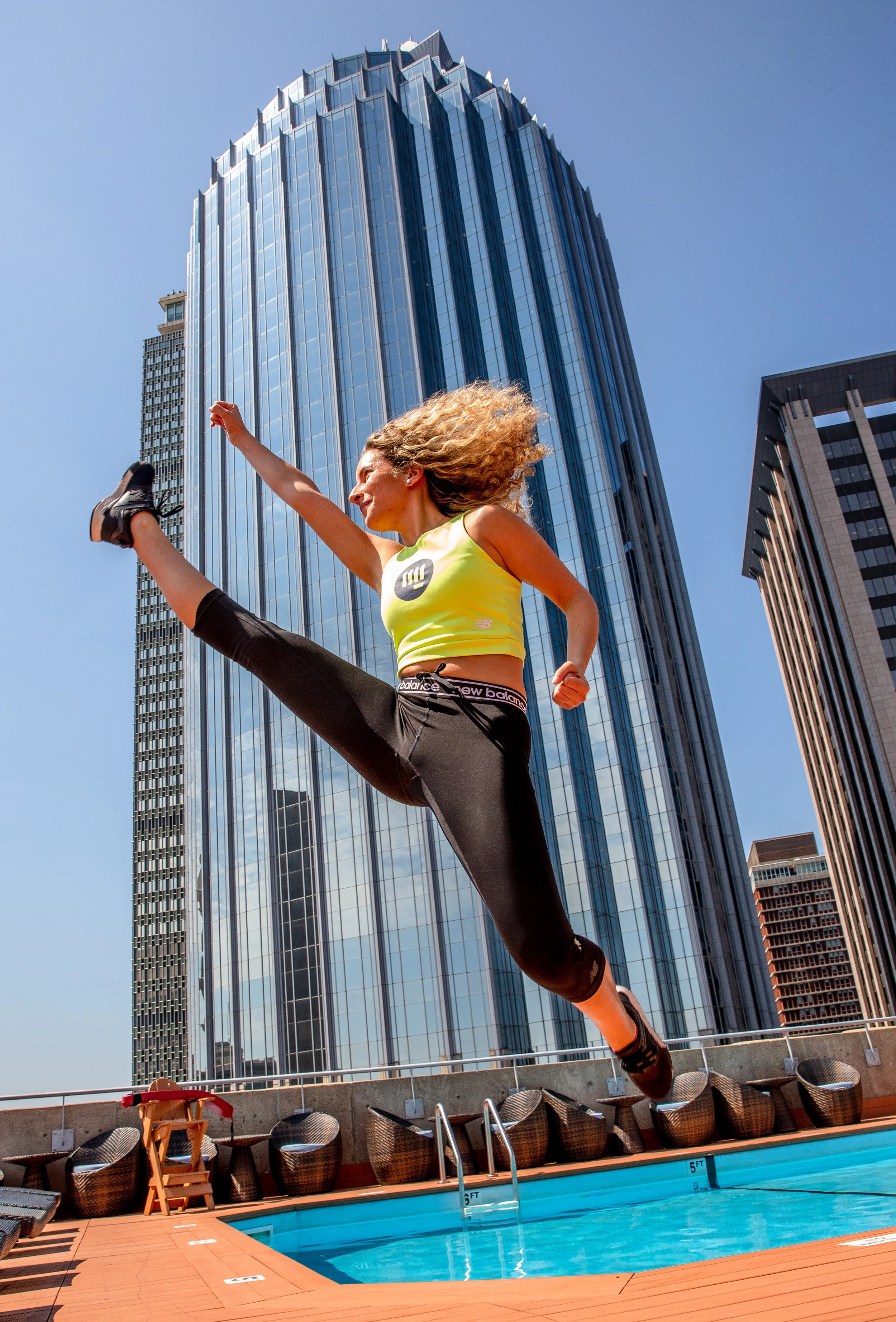 Copy of Kick It Black Capri with New Balance Detail