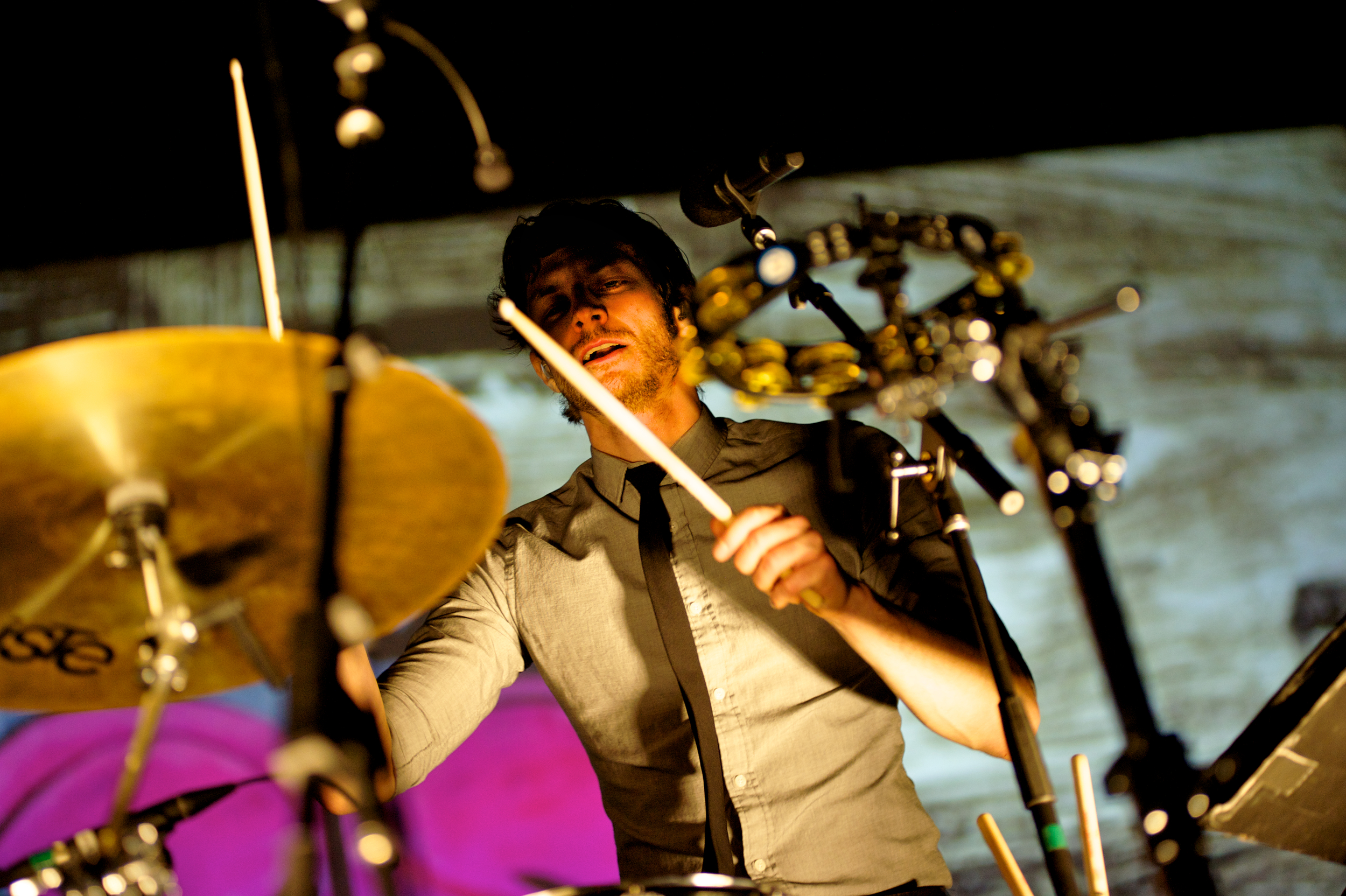   Belgium-Australian multi-instrumental musician and singer-songwriter Gotye performs at the Merriweather Post Pavilion in Columbia, MD.(Photo by Marlon Correa/The Washington Post)  