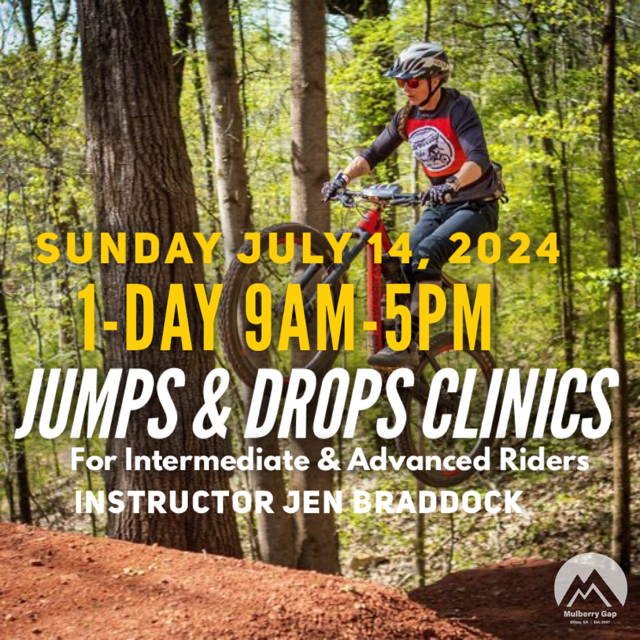 One-Day Intermediate-Advanced Mountain Bike Jumps &amp; Drops Clinic (July 14, 2024)