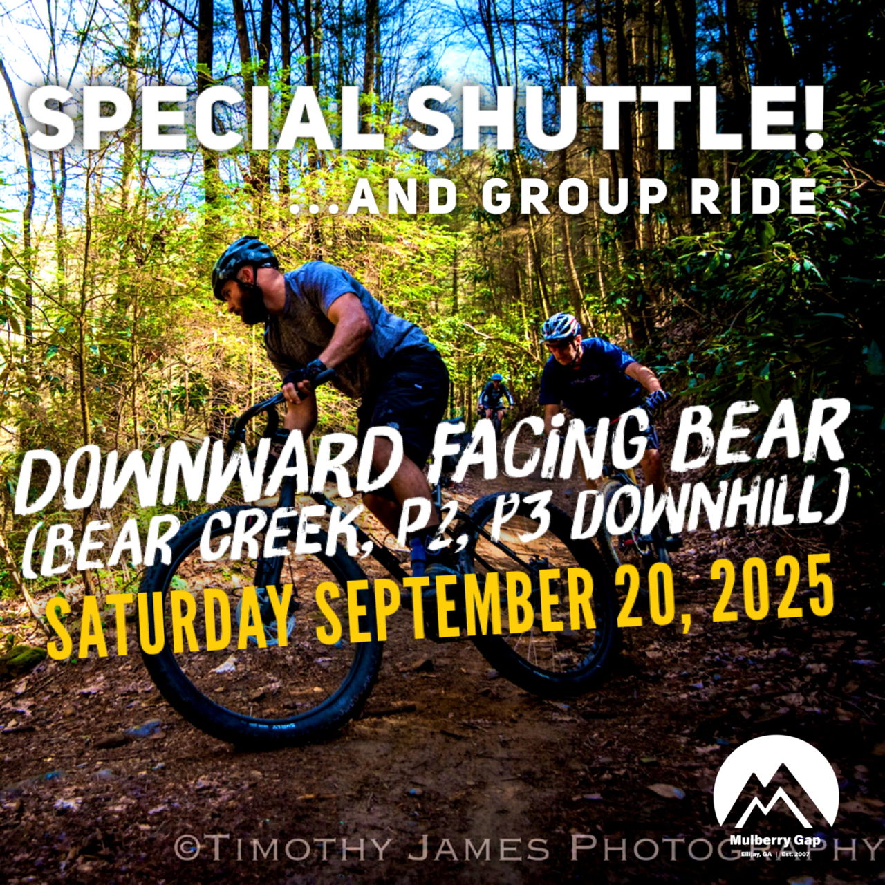 Special Shuttle Event: Downward Facing Bear (Bear, P2, P3)  (Sept. 20, 2025)