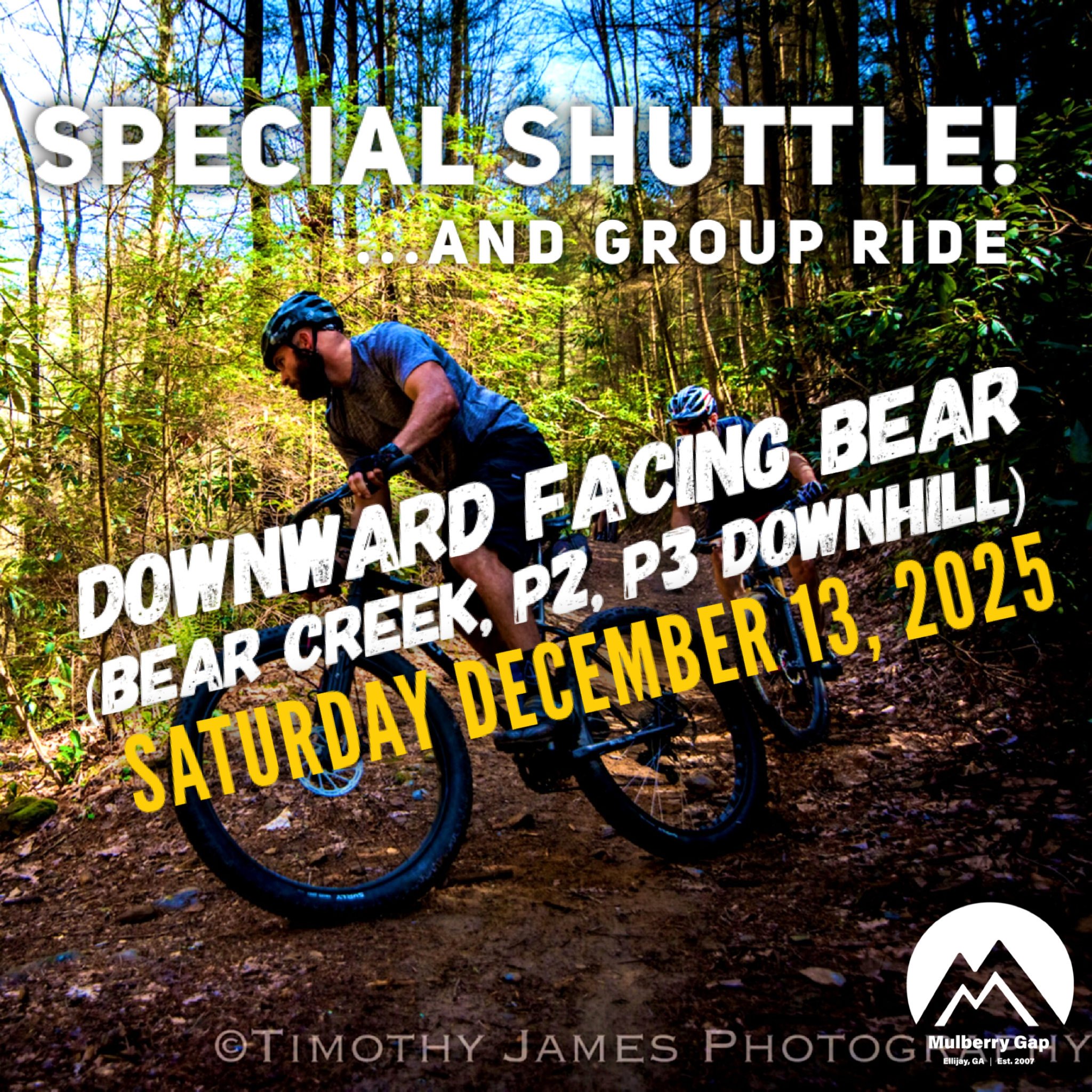 Special Shuttle Event: Downward Facing Bear (Bear, P2, P3)  (December 13, 2025)