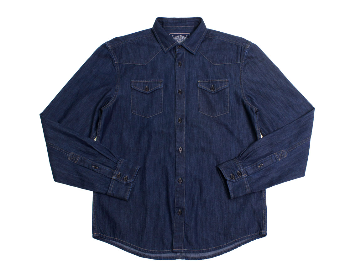 Morris LS Button Up - Dark Denim