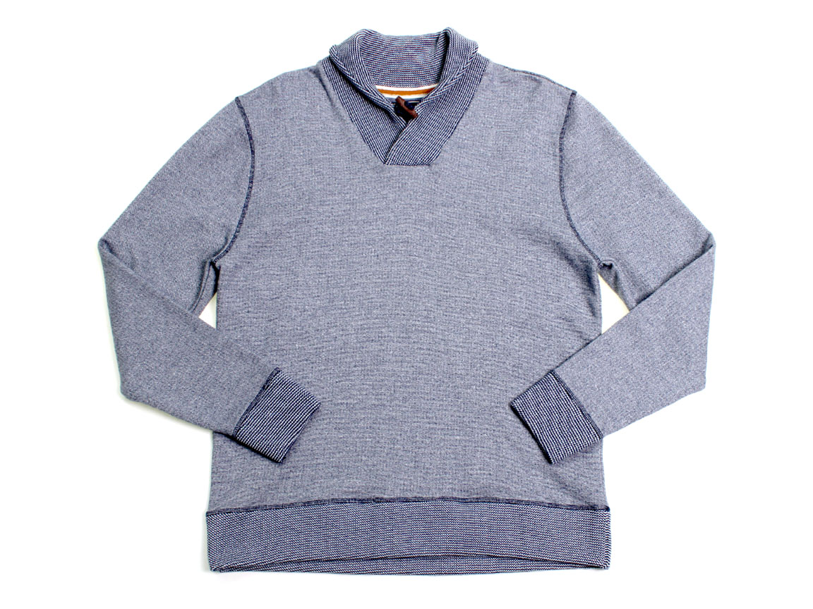 Ruskin Shawl Collar Pullover - Navy