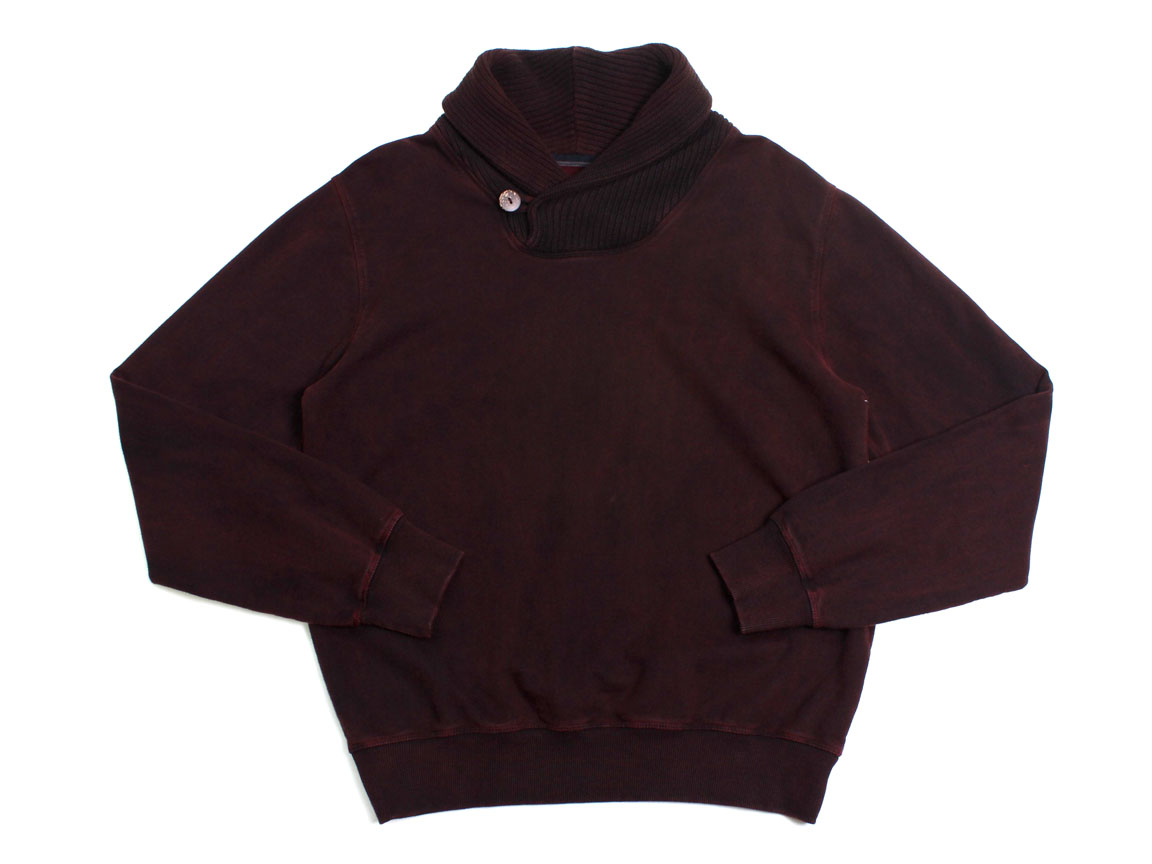 Stoker Shawl Collar Pullover - Dark Red