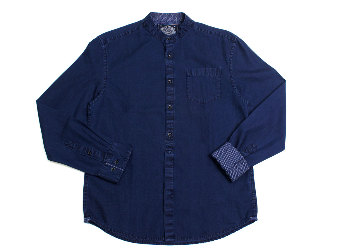 Dickens LS Button Up - Navy