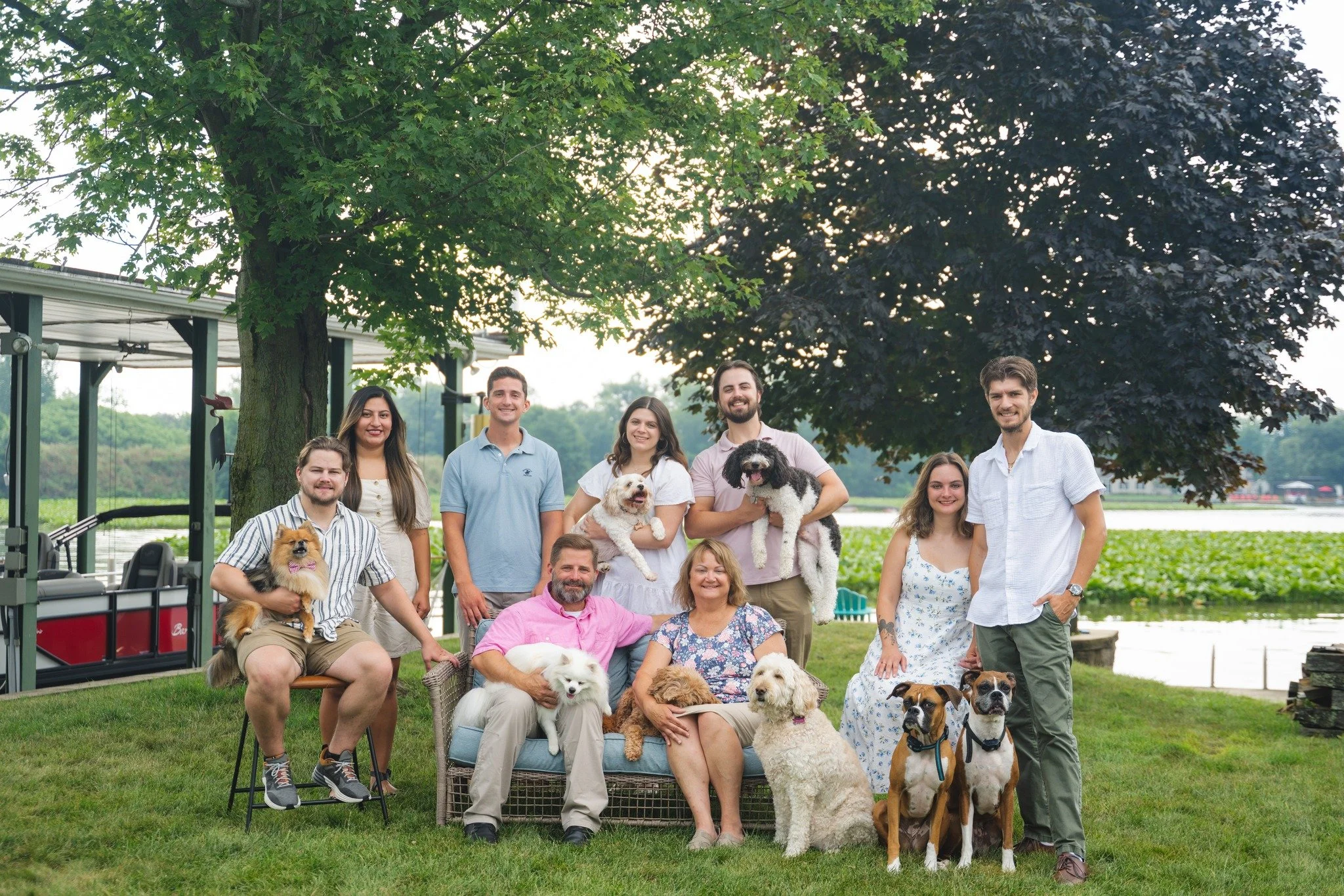 Family session + 8 pups?! Yes please!  I get a little giddy when a client asks me about dogs in their inquiry.  I think these 8 dogs were better than some of my just 1 dog sessions (I may or may not be talking about my own 😜)

Thanks for having me o