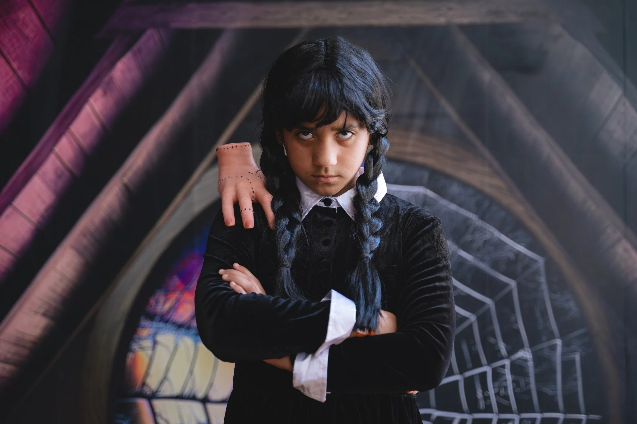 🖤 My one and only Wednesday Addams to grace Nevermore &mdash; and she nailed it. 🖤

Pumpkin Walk photos have been released into the email-verse. If yours didn&rsquo;t survive the journey, let me know &mdash; I&rsquo;ll resurrect it. 📸😜