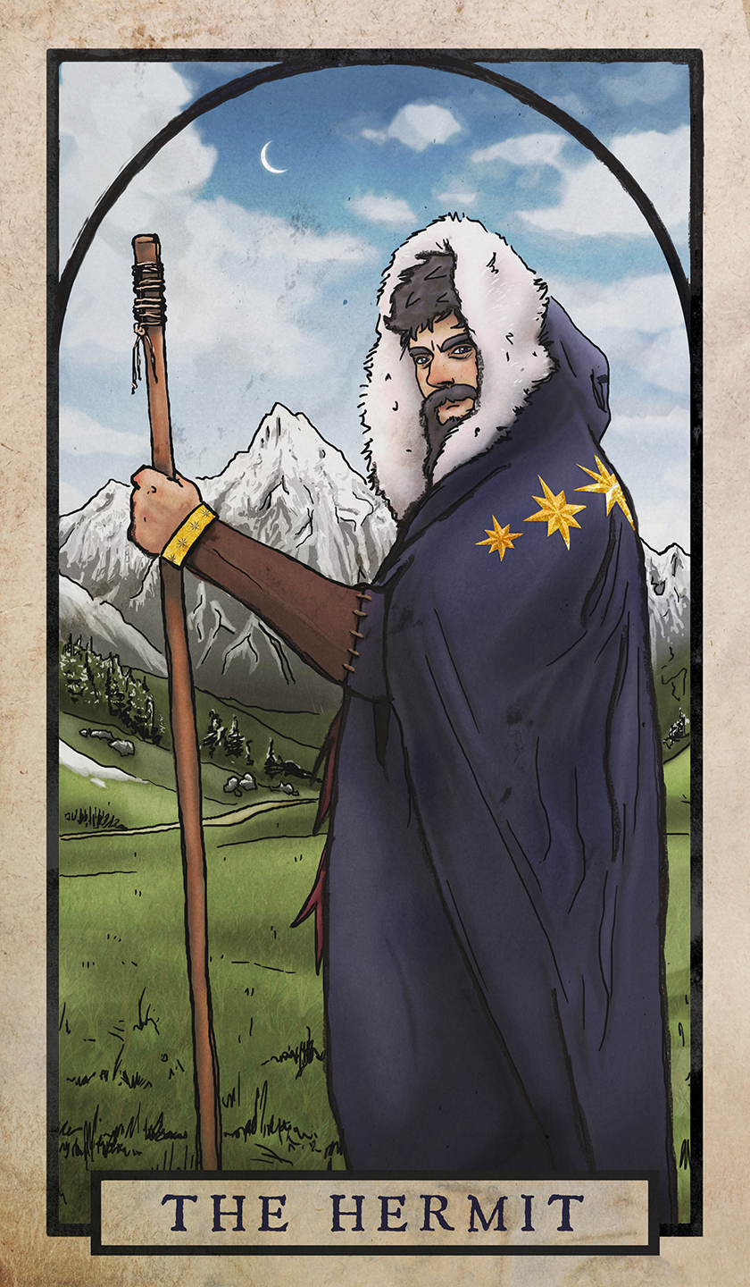 Du Lac and Fey Tarot Cards - The Hermit