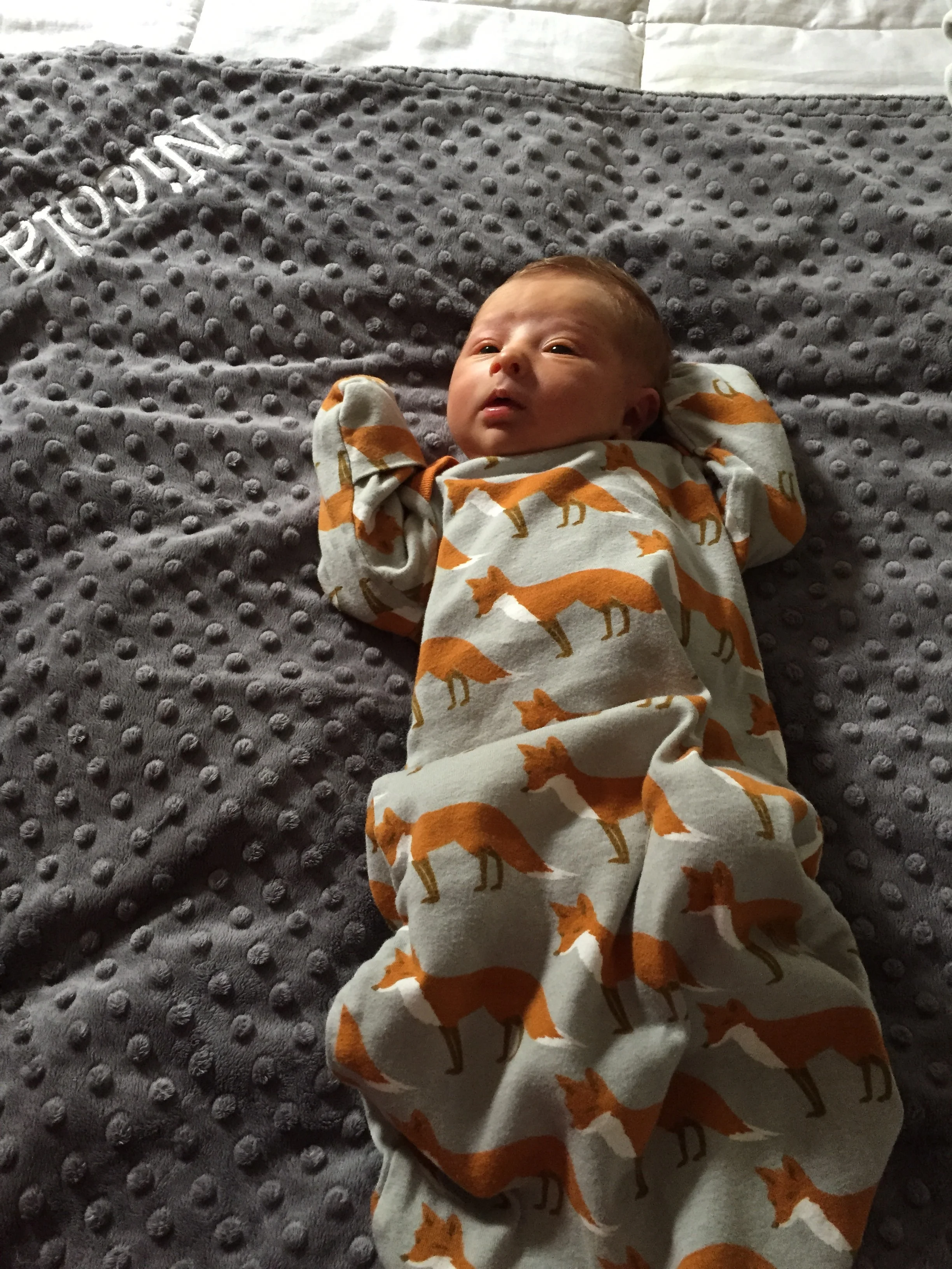 Great blanket from cousin Anna!