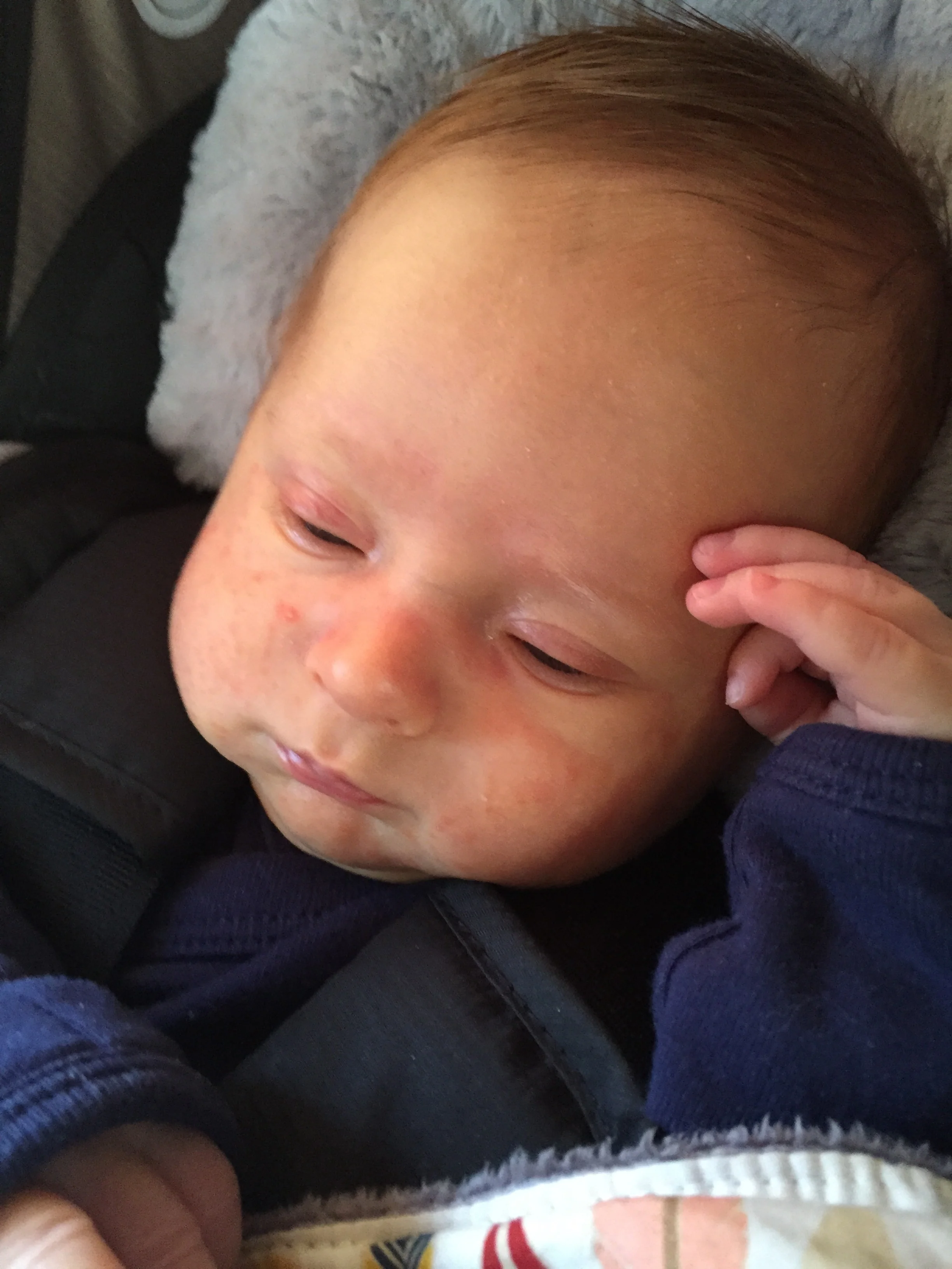 Big boy headed to his 1 month doctors appt.