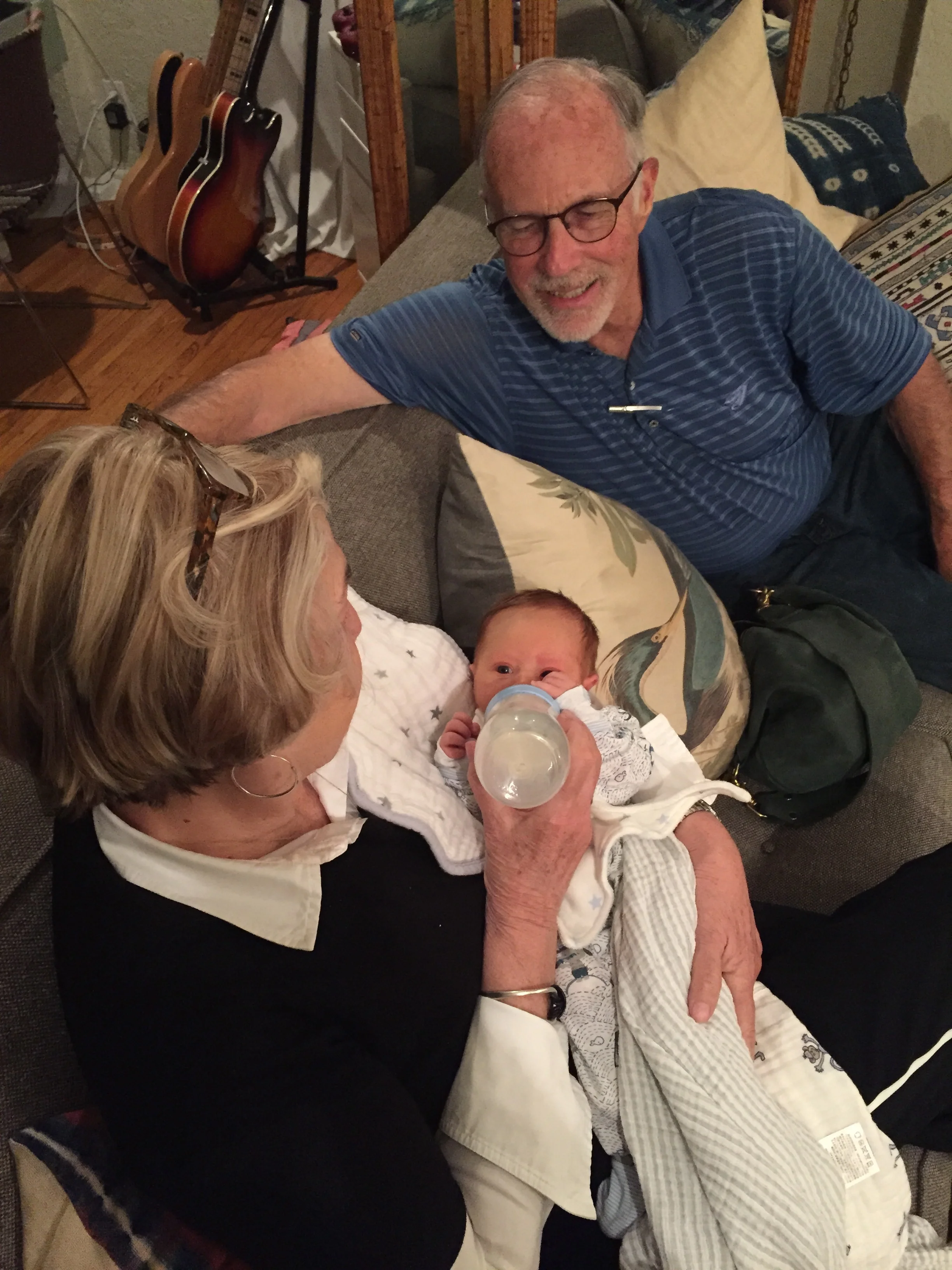 Anne feeding Nico for the first time
