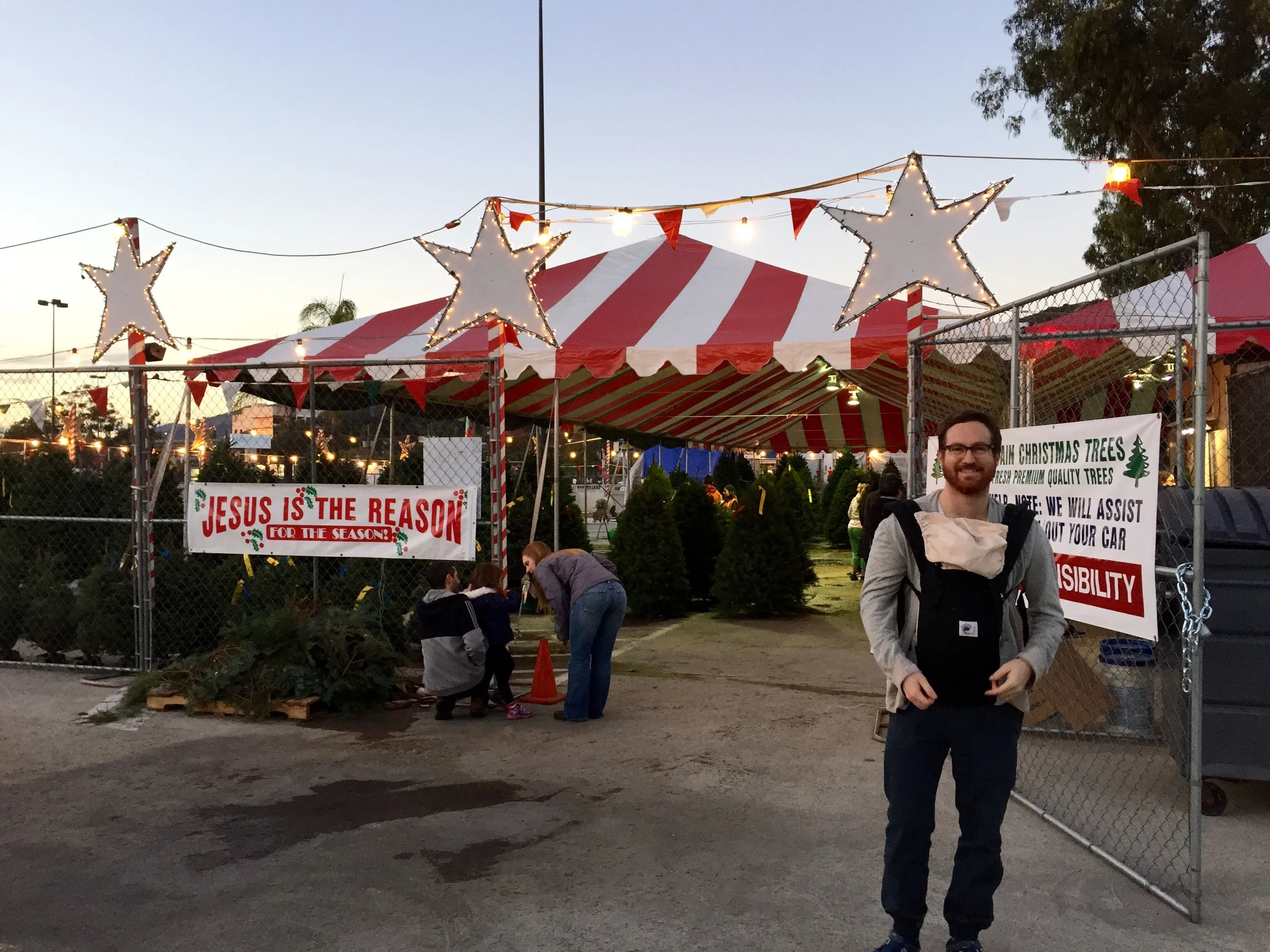 Shopping for our first Christmas tree as a family