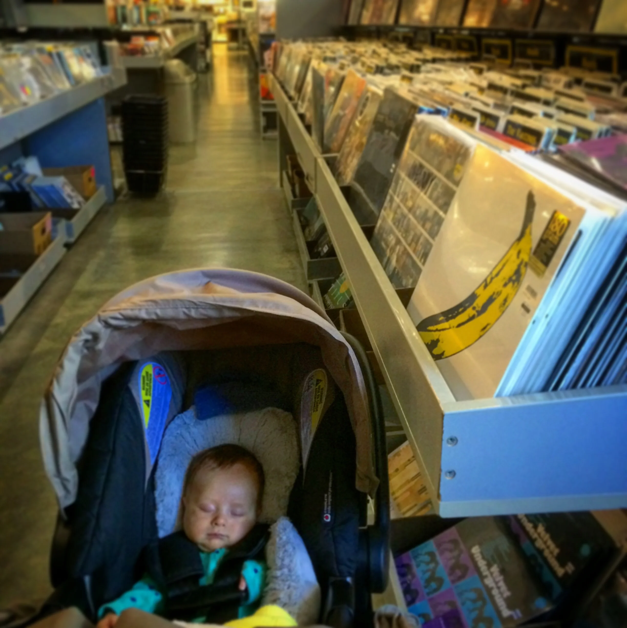 Shopping for records with Daddy!