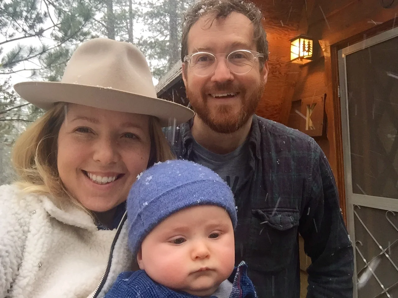 Didn't prepare for the snow but we were so excited to play in it (once again Nico was seriously stoked)
