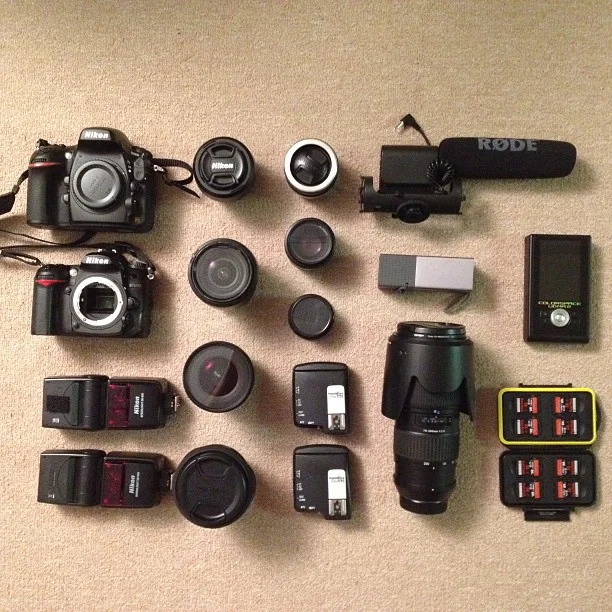 The African photo adventure starter kit for 2 shooters. Here&rsquo;s hoping. #nikon #tamron #sigma